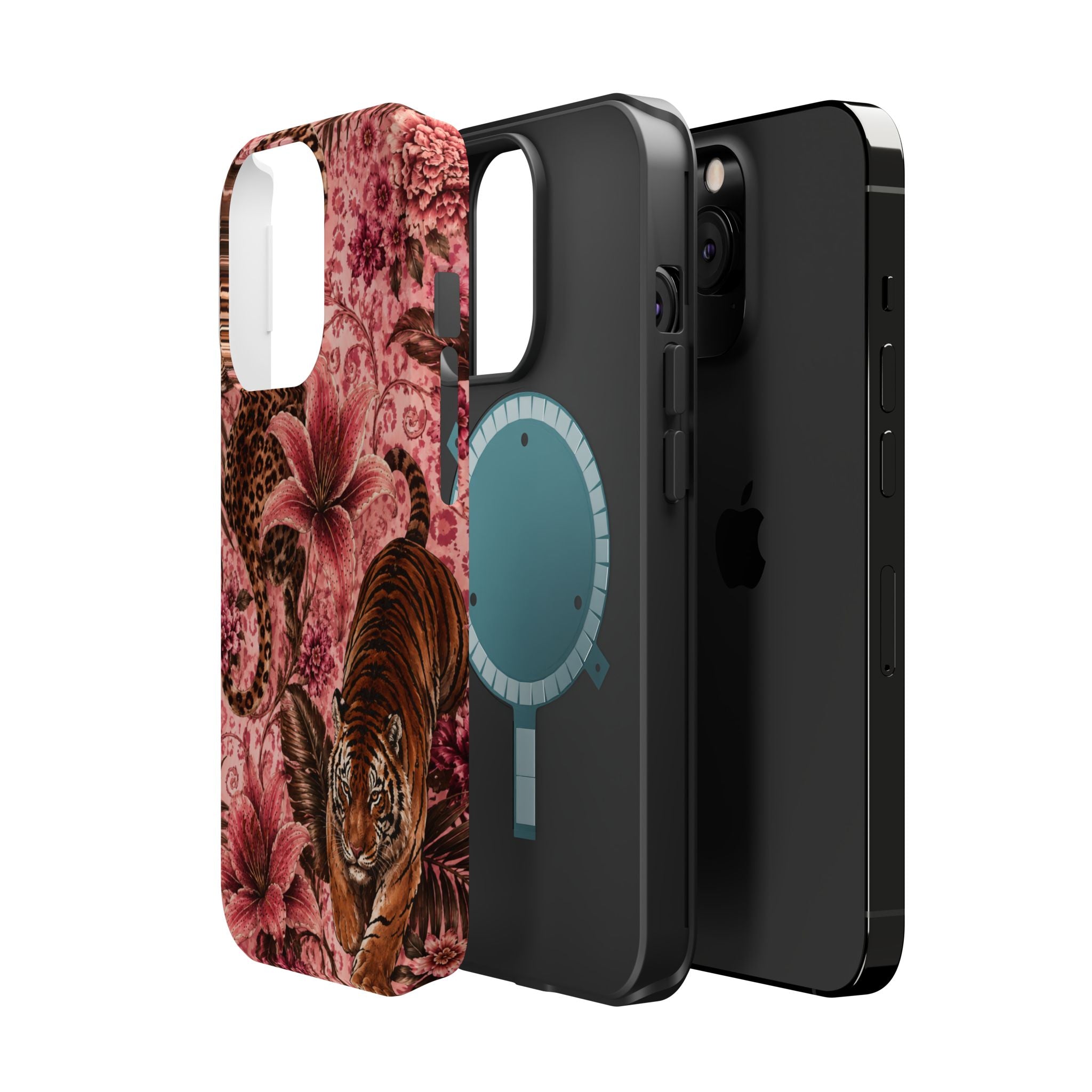 Floral Tiger Magnetic Phone Case — Impact-Resistant Stylish Protection