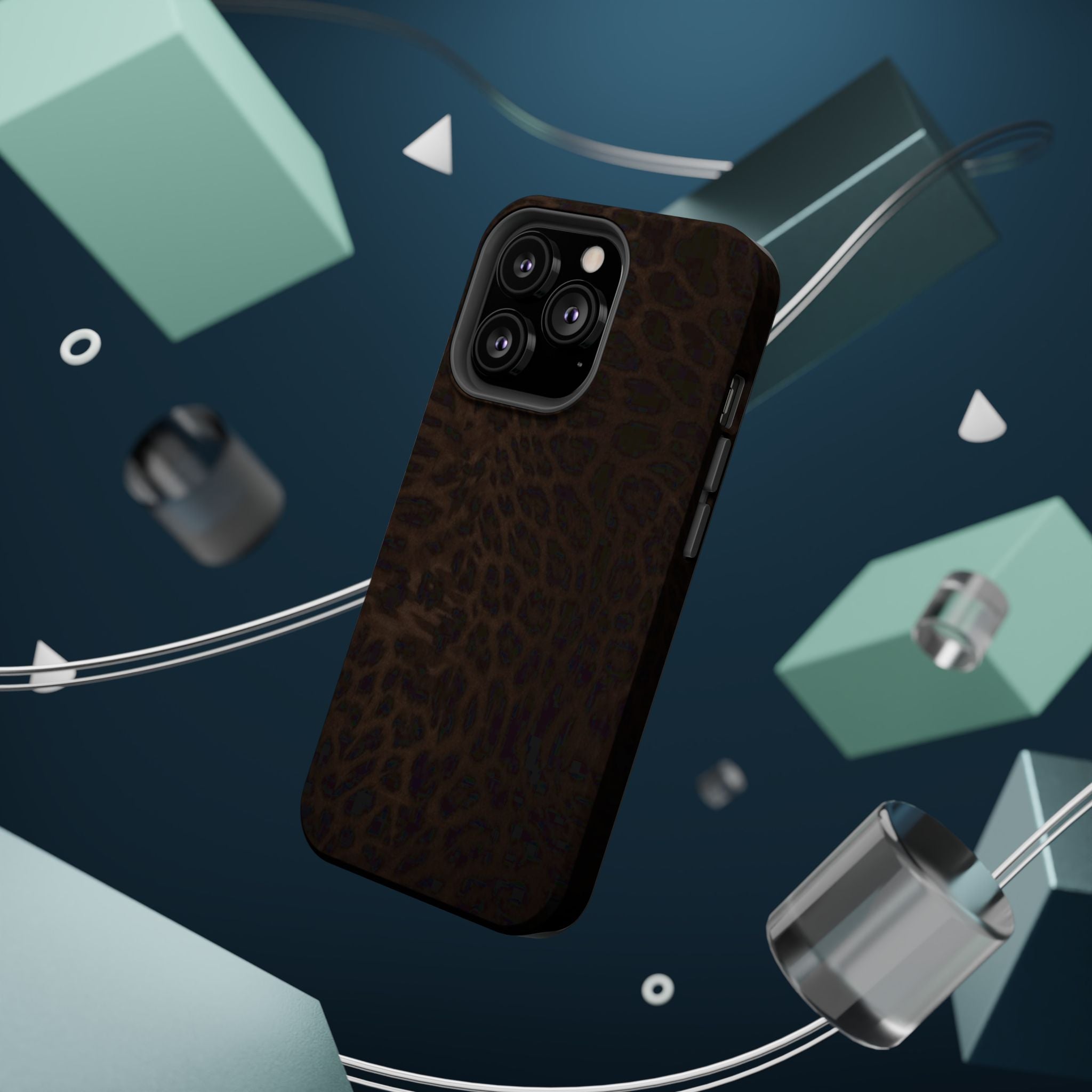 Leopard Print Magnetic Impact Phone Case — Shockproof Magnetic iPhone Cover