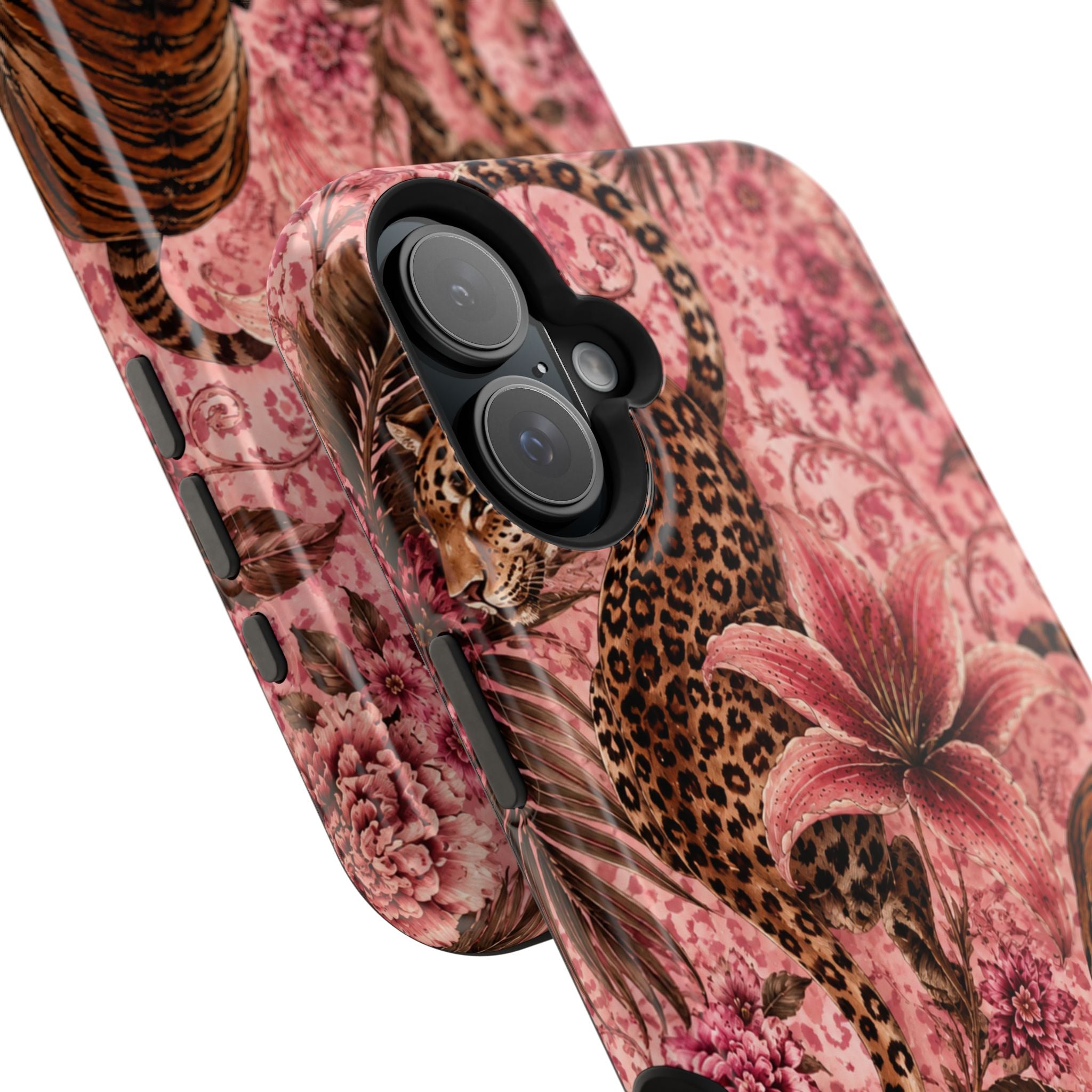 Floral Tiger Magnetic Phone Case — Impact-Resistant Stylish Protection
