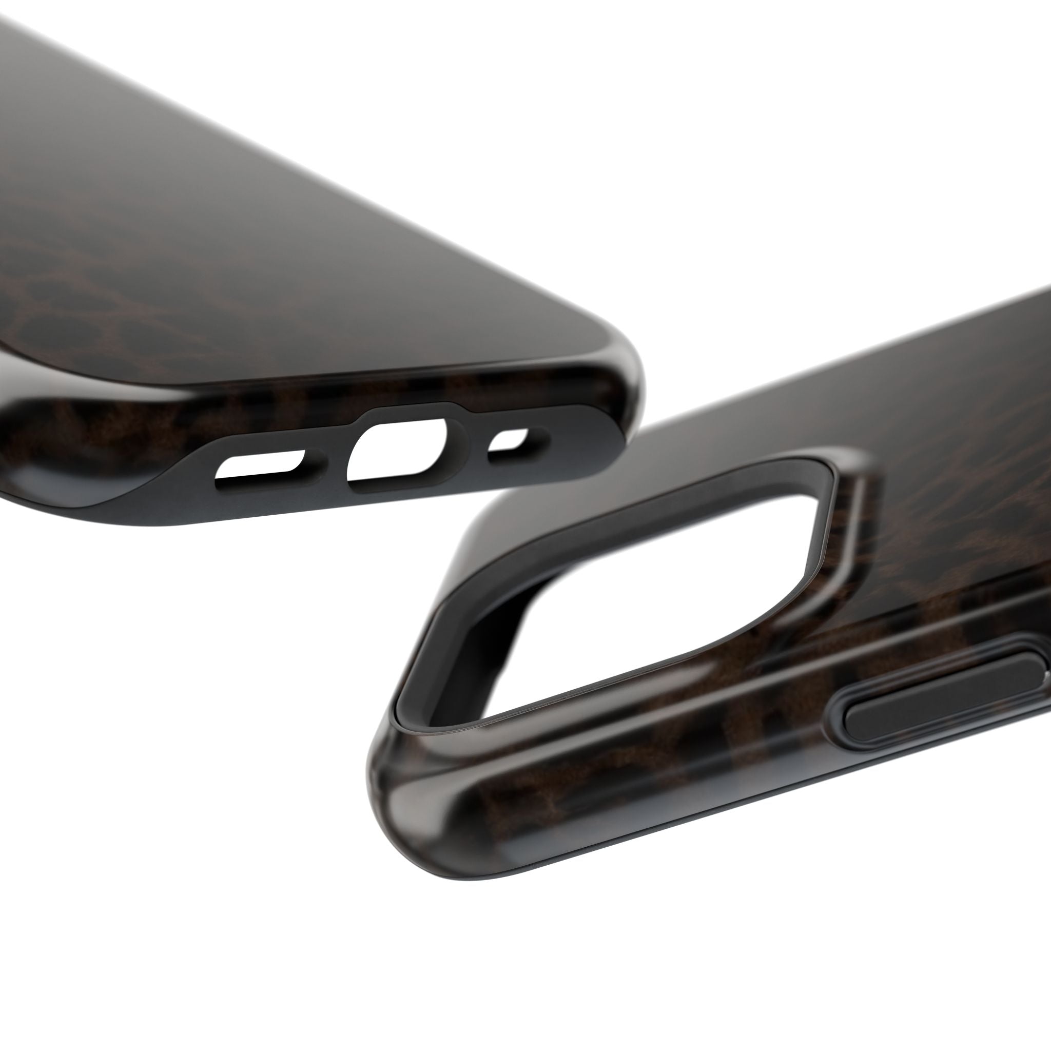 Brown Leopard Print MagSafe Phone Case | Shockproof Magnetic Protective Cover for iPhone
