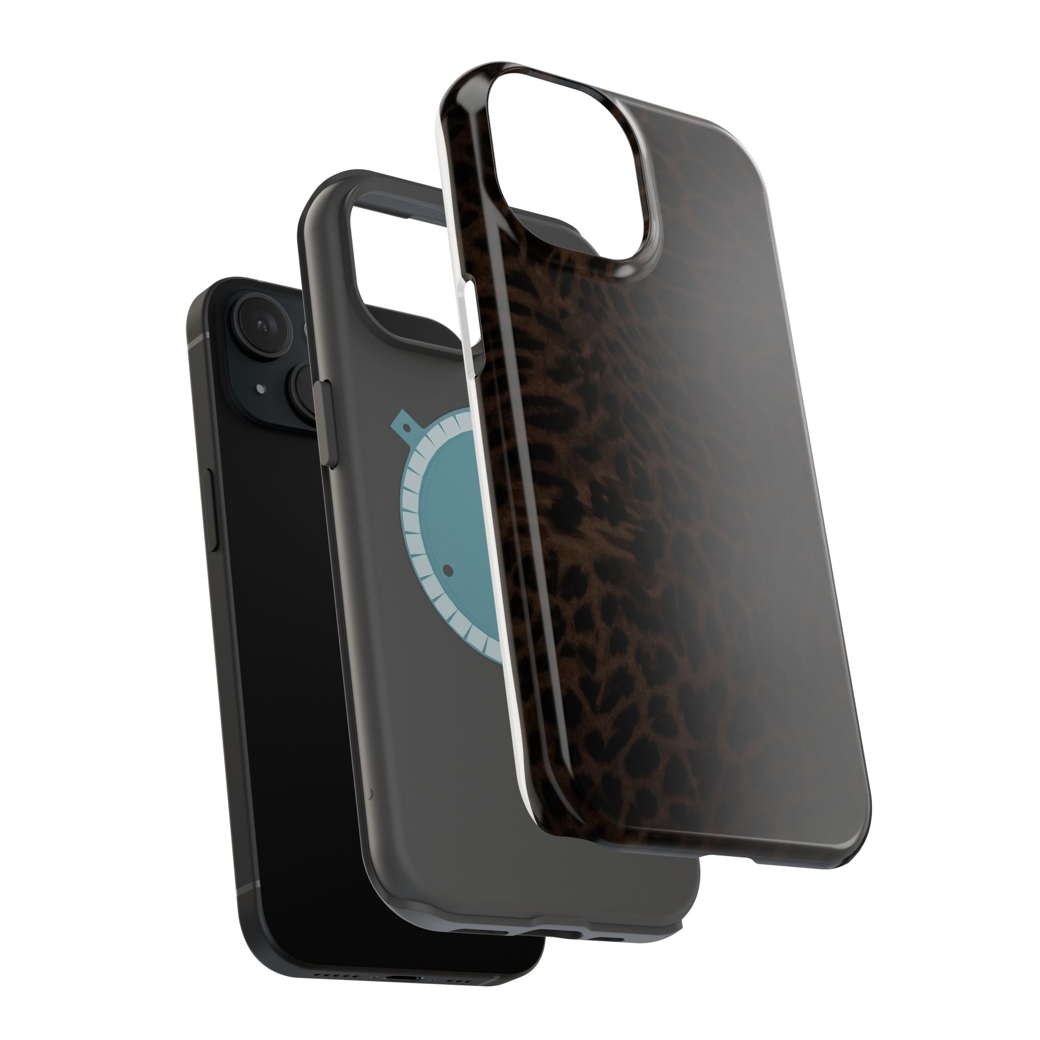 Leopard Print Magnetic Impact Phone Case — Shockproof Magnetic iPhone Cover