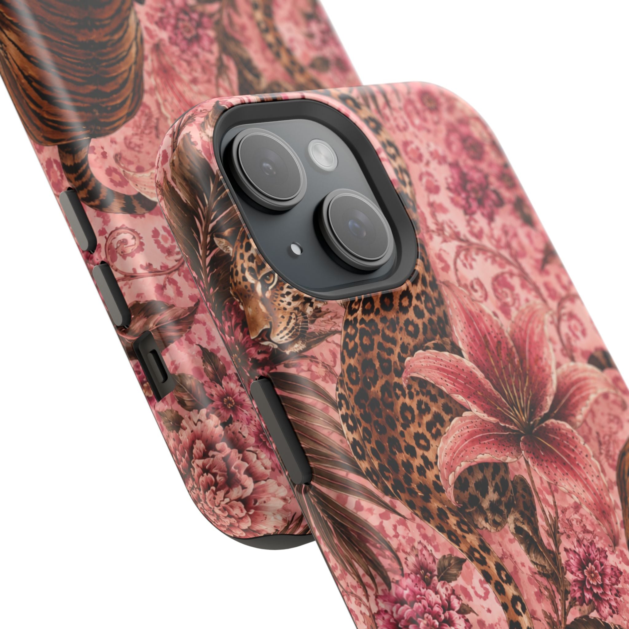 Floral Tiger Magnetic Phone Case — Impact-Resistant Stylish Protection