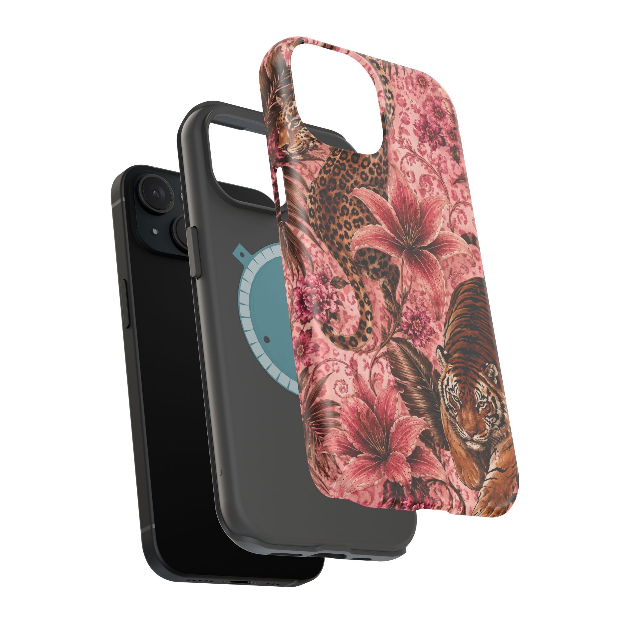 Floral Tiger Magnetic Phone Case — Impact-Resistant Stylish Protection