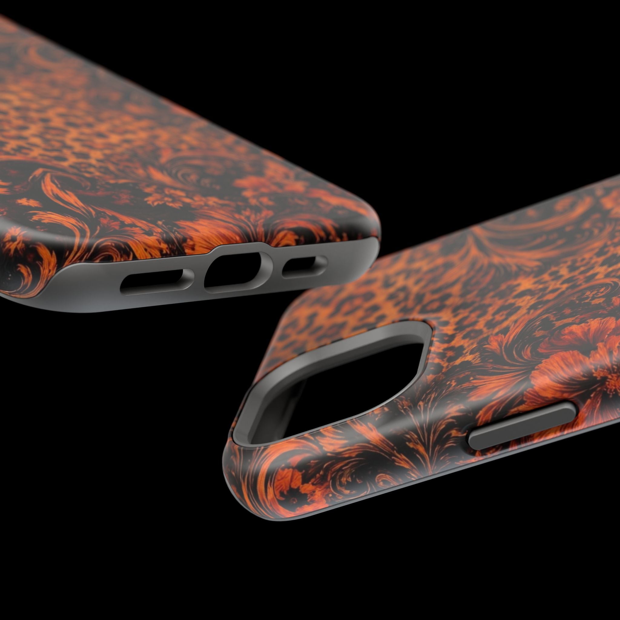 Leopard Baroque Magnetic Phone Case | MagSafe Compatible Shockproof Protective Cover