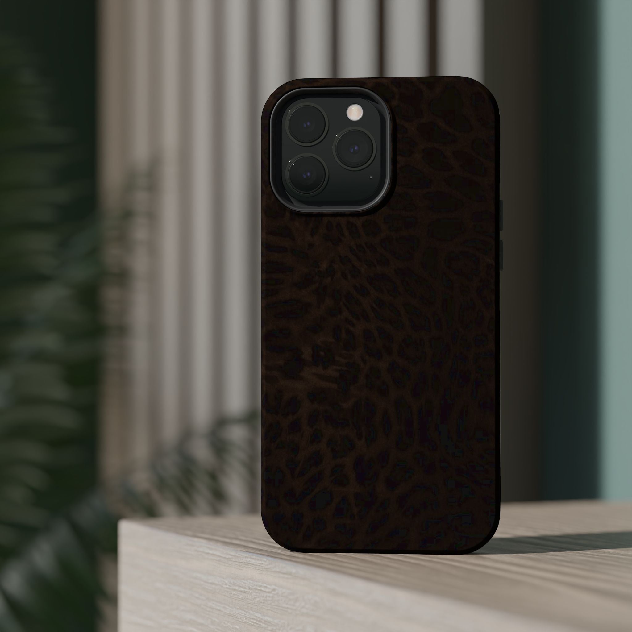 Leopard Print Magnetic Impact Phone Case — Shockproof Magnetic iPhone Cover