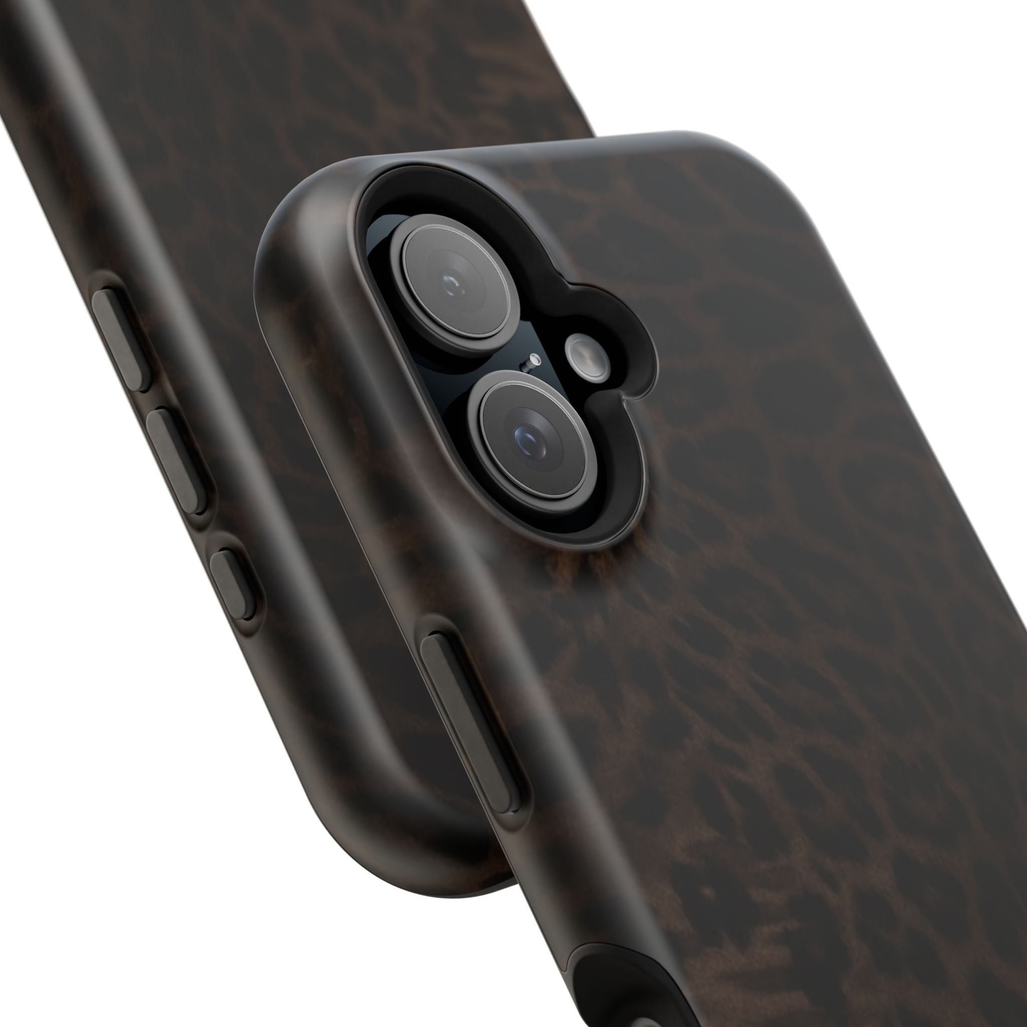 Brown Leopard Print MagSafe Phone Case | Shockproof Magnetic Protective Cover for iPhone