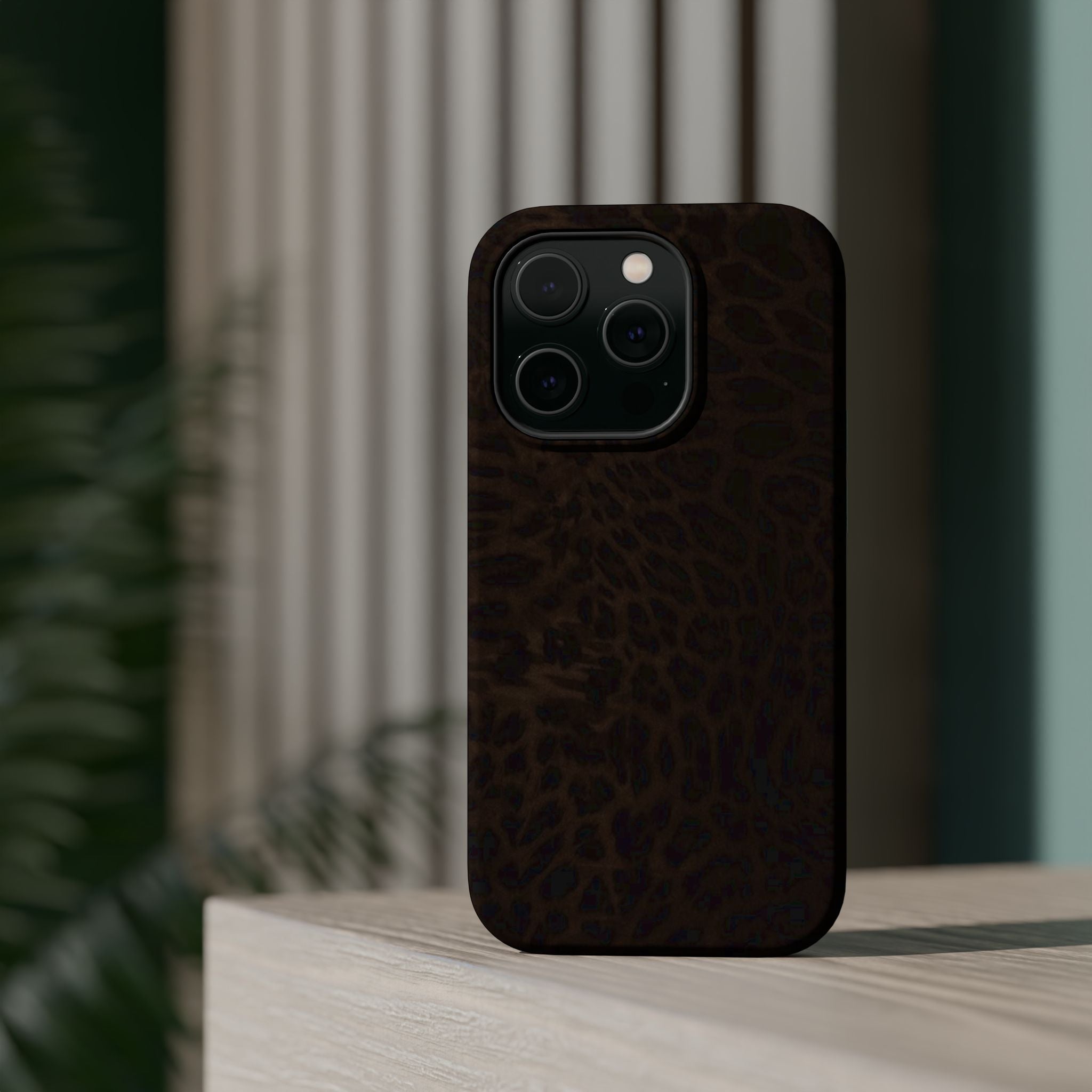 Leopard Print Magnetic Impact Phone Case — Shockproof Magnetic iPhone Cover