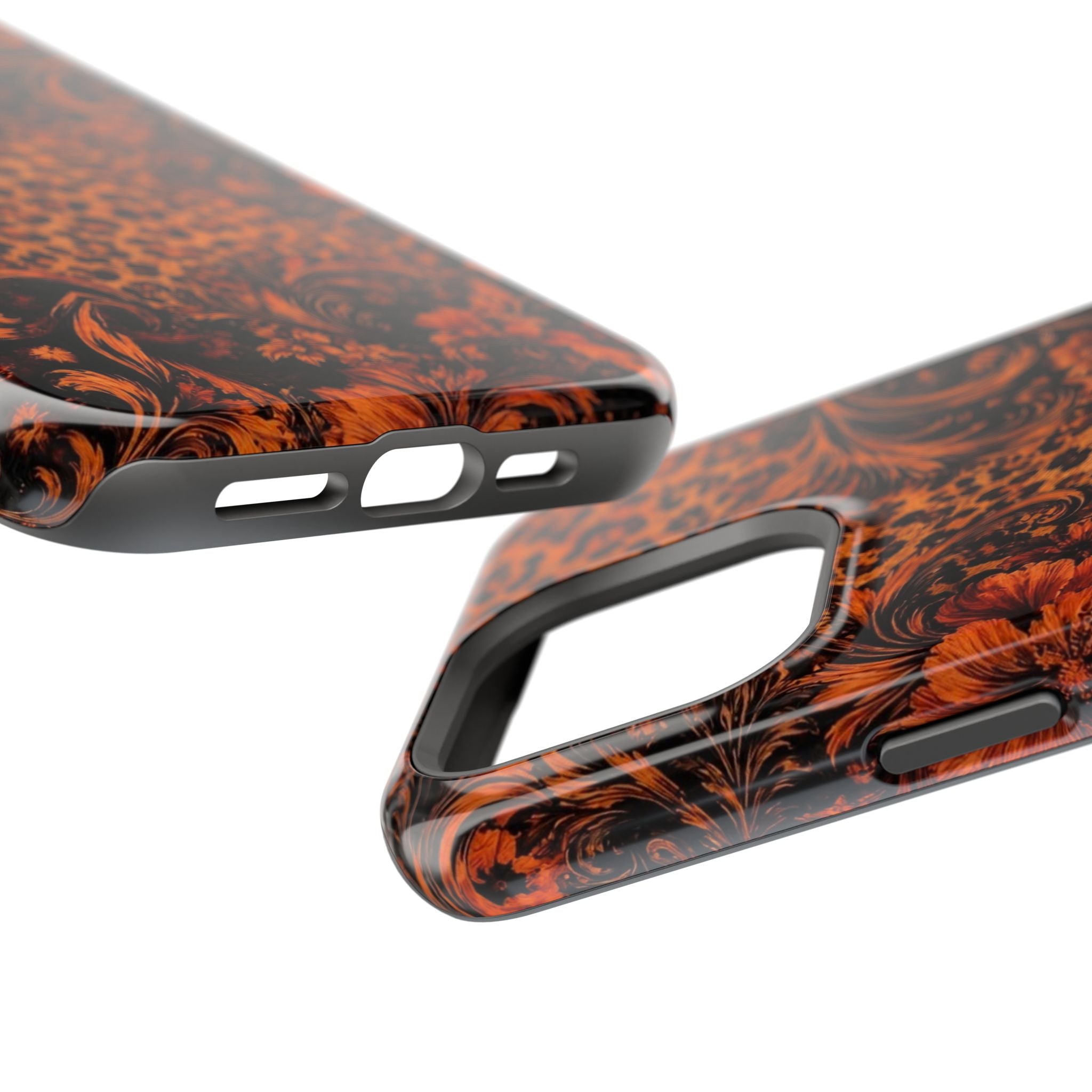 Leopard Baroque Magnetic Phone Case | MagSafe Compatible Shockproof Protective Cover