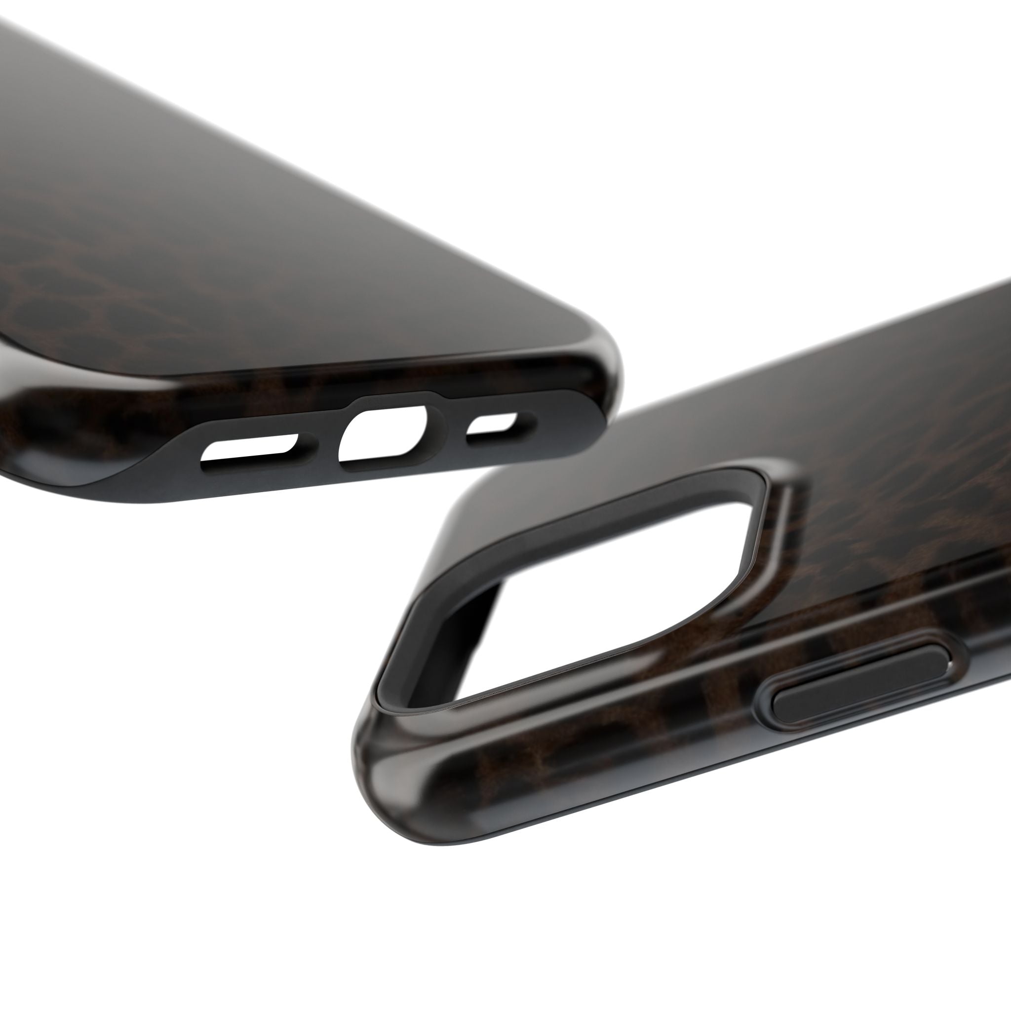 Brown Leopard Print MagSafe Phone Case | Shockproof Magnetic Protective Cover for iPhone