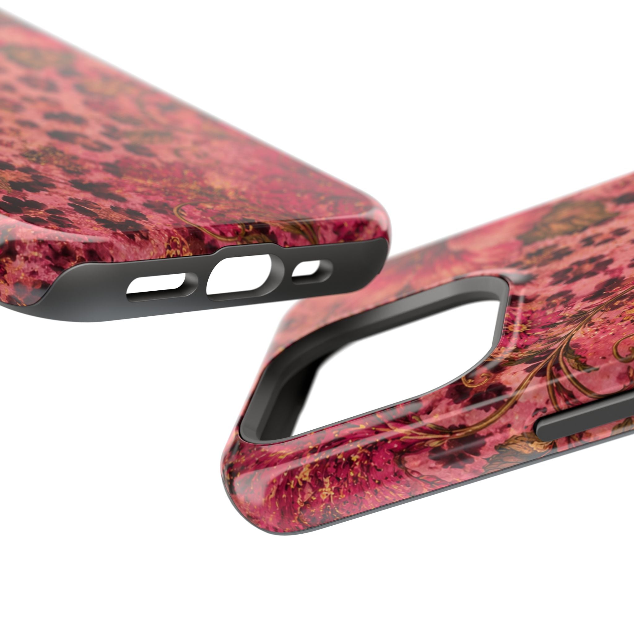 Floral Vintage Rose Magnetic Impact-Resistant Phone Case