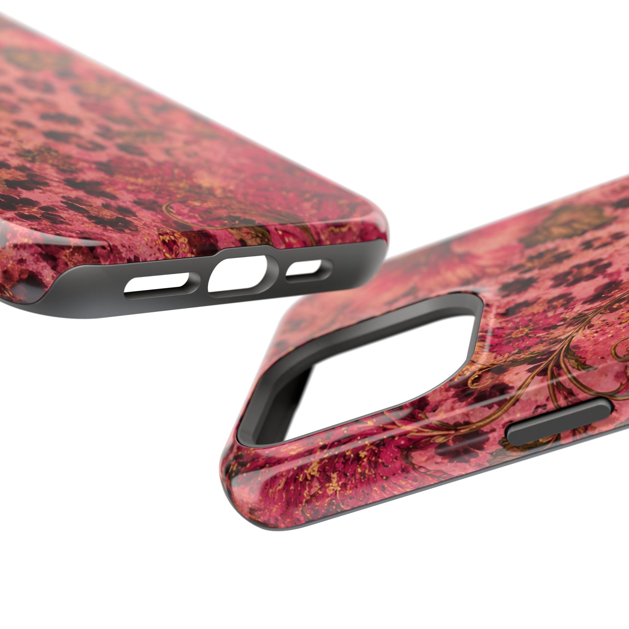 Floral Vintage Rose Magnetic Impact-Resistant Phone Case