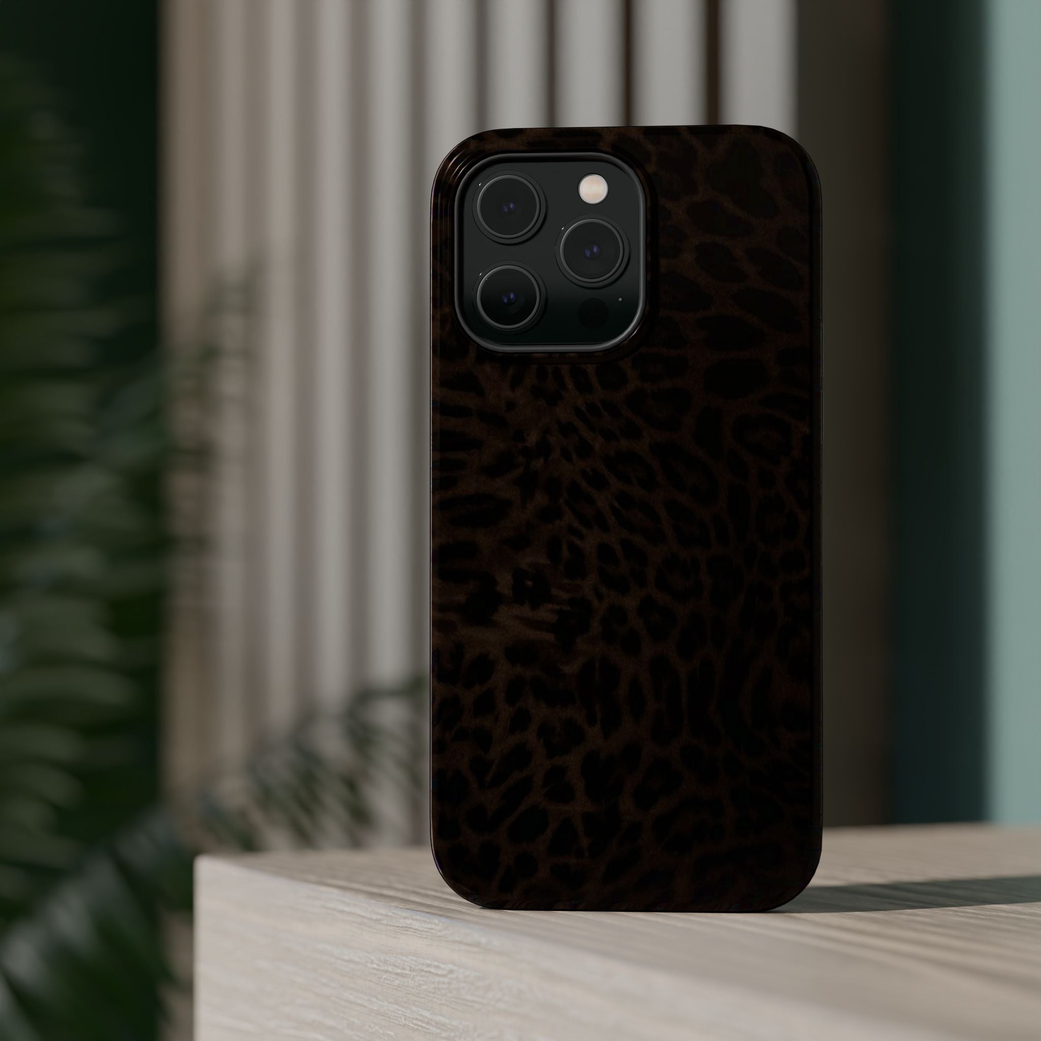 Leopard Print Magnetic Impact Phone Case — Shockproof Magnetic iPhone Cover