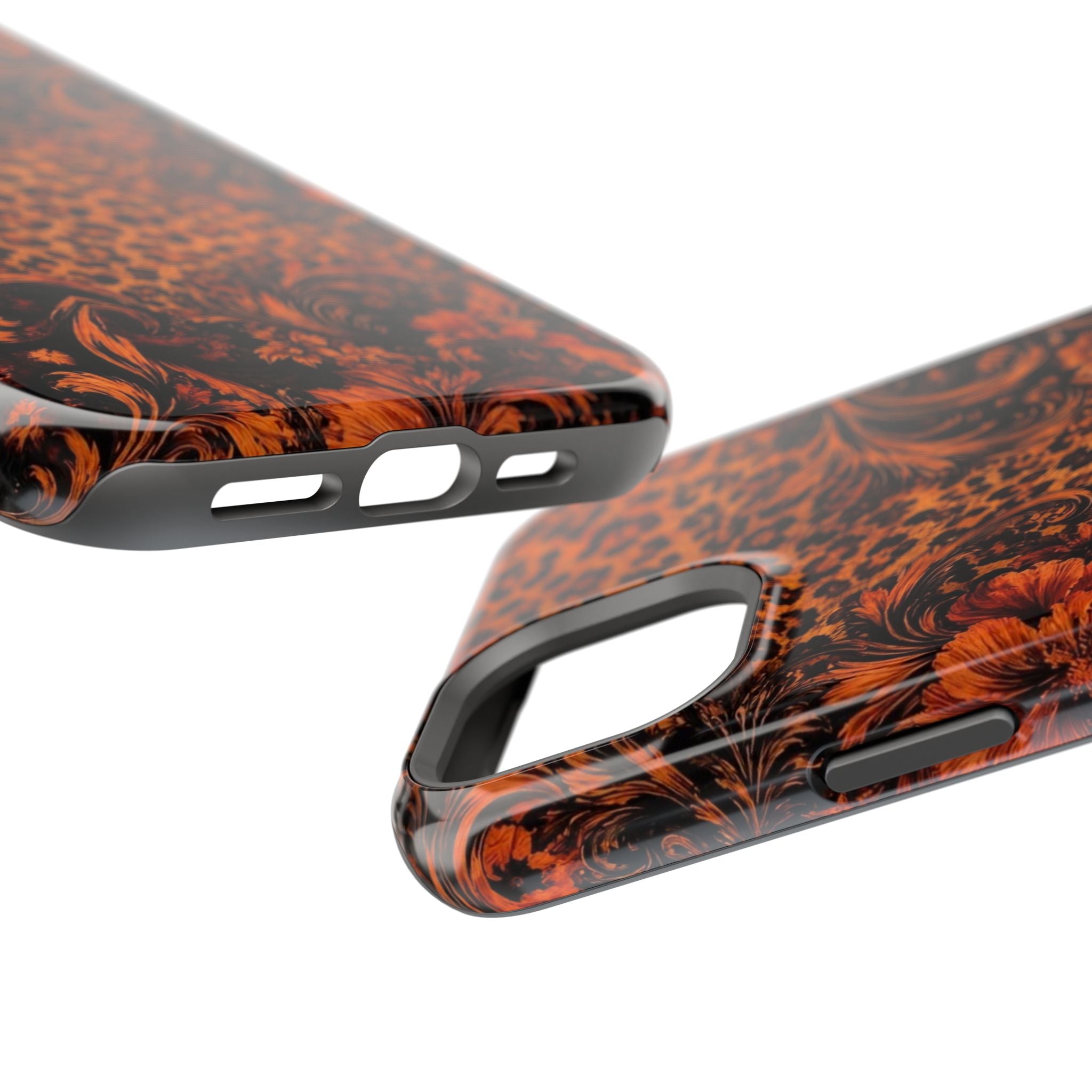 Leopard Baroque Magnetic Phone Case | MagSafe Compatible Shockproof Protective Cover