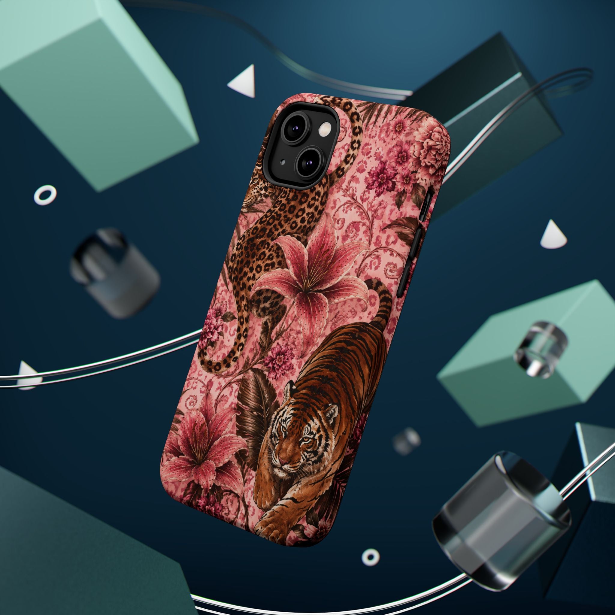 Floral Tiger Magnetic Phone Case — Impact-Resistant Stylish Protection