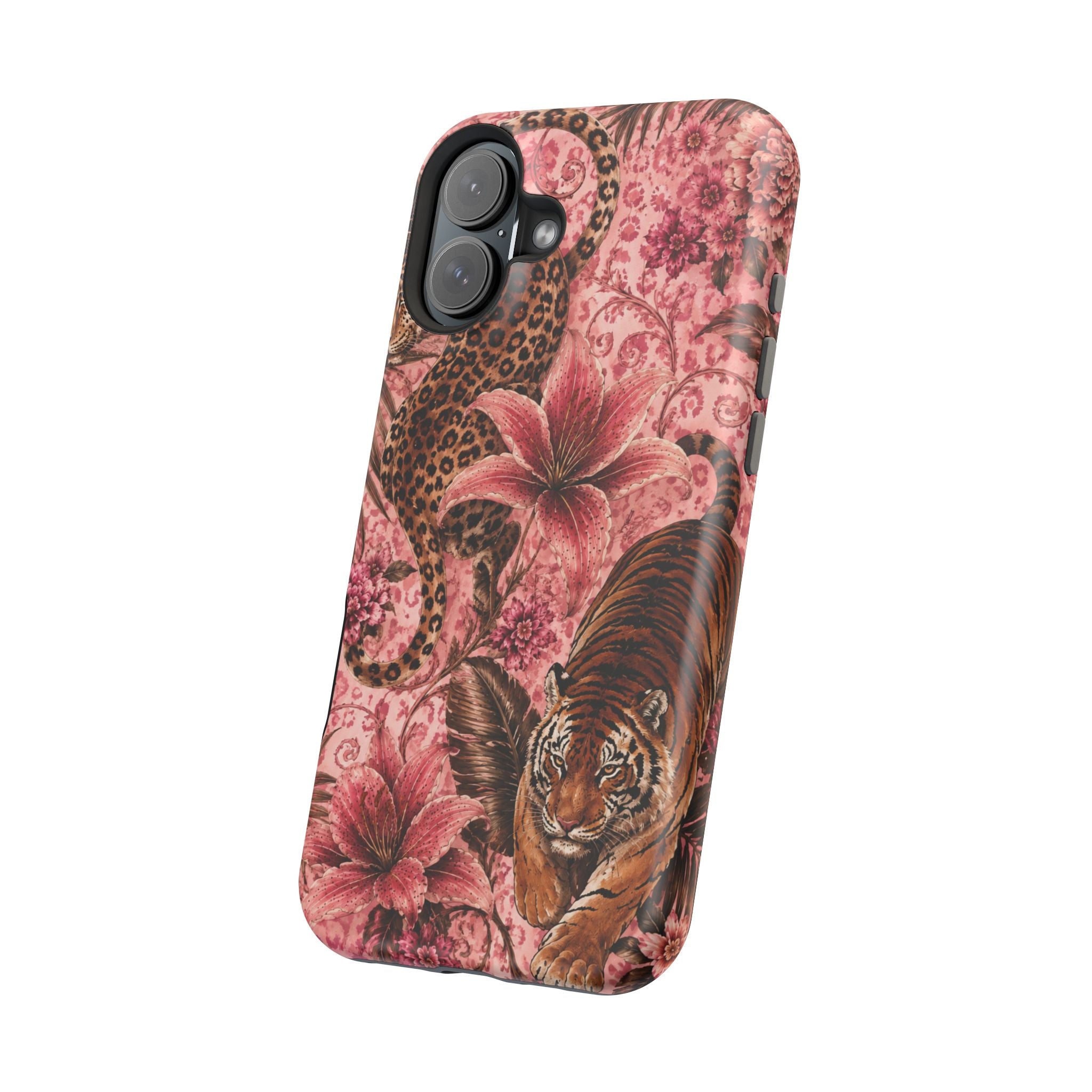 Floral Tiger Magnetic Phone Case — Impact-Resistant Stylish Protection