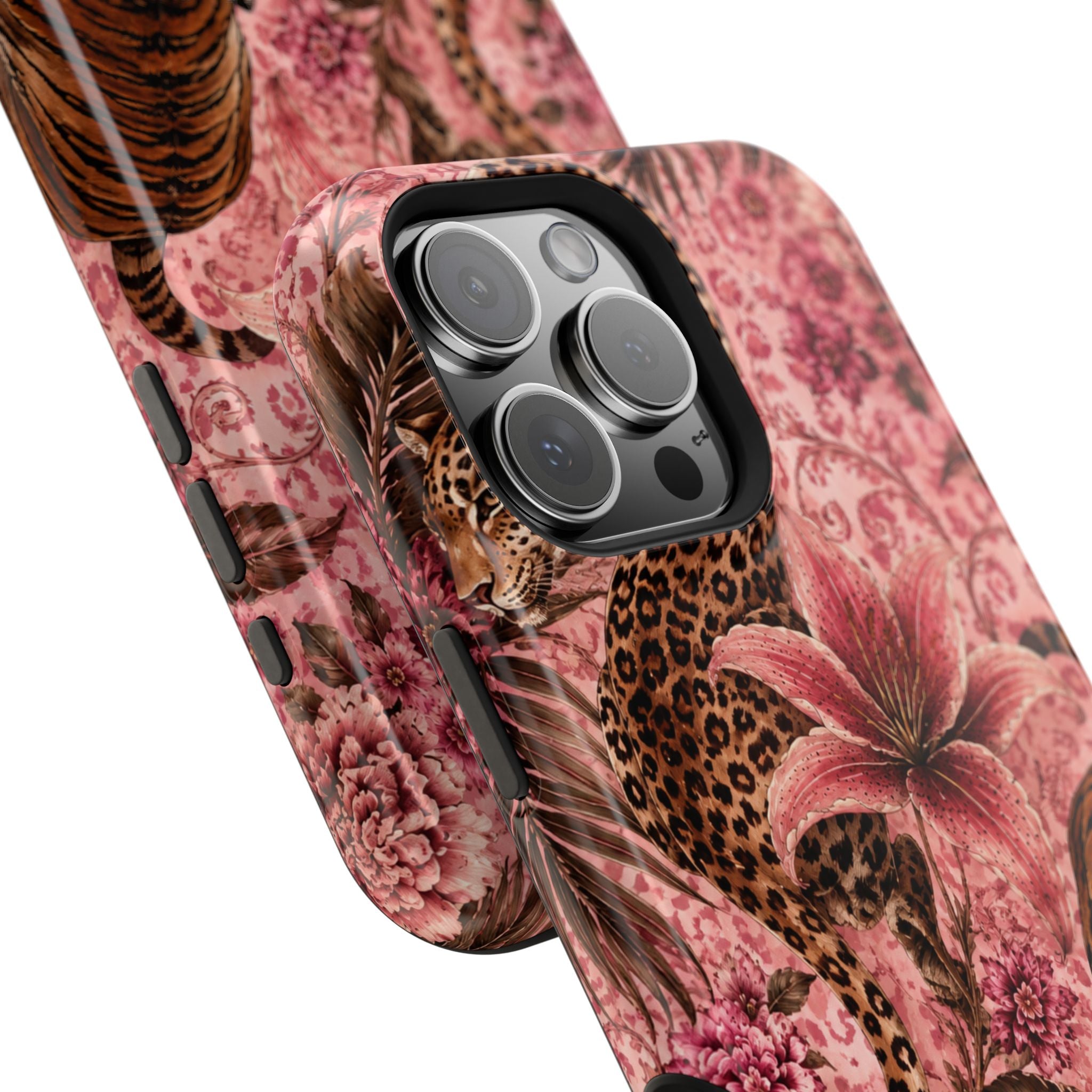 Floral Tiger Magnetic Phone Case — Impact-Resistant Stylish Protection