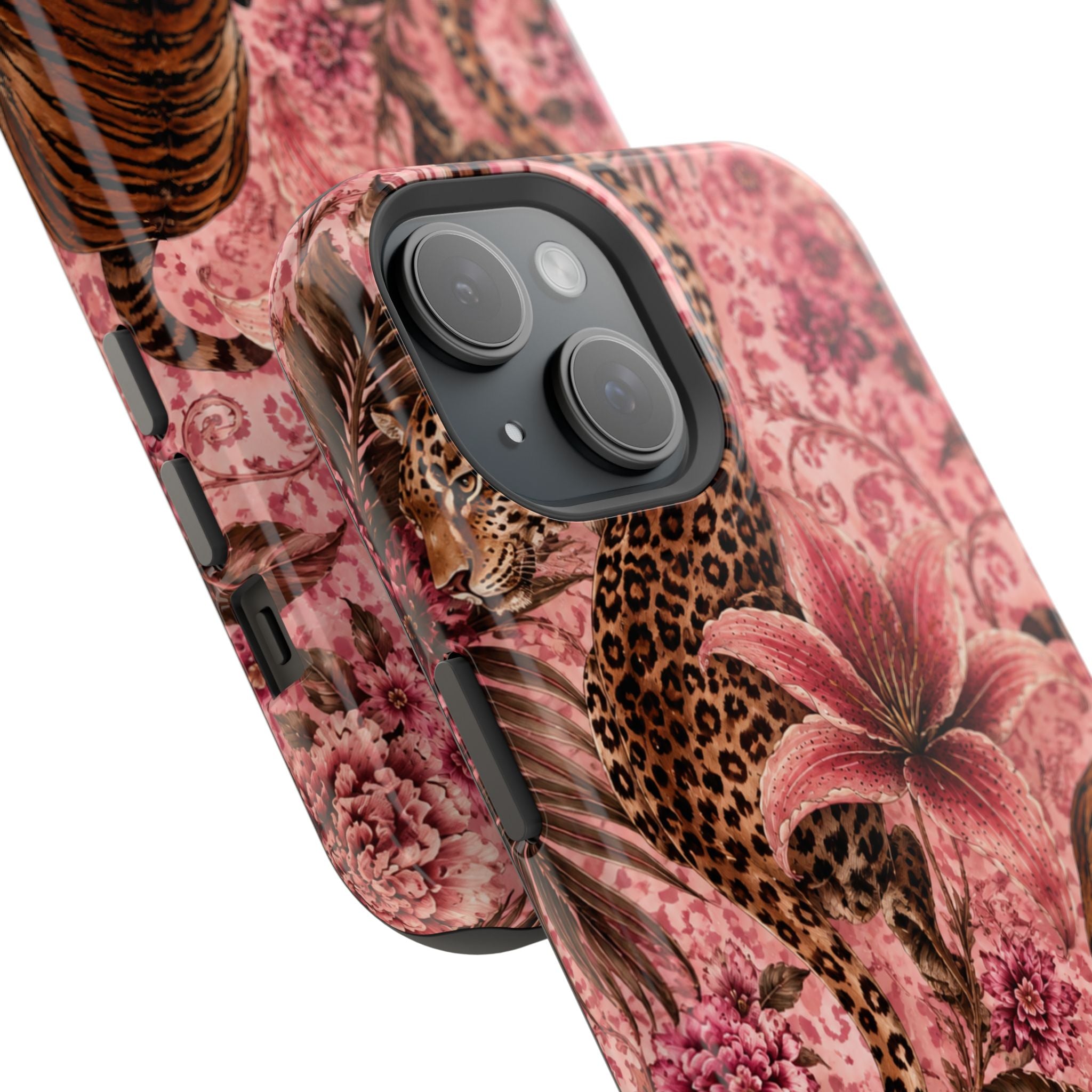Floral Tiger Magnetic Phone Case — Impact-Resistant Stylish Protection