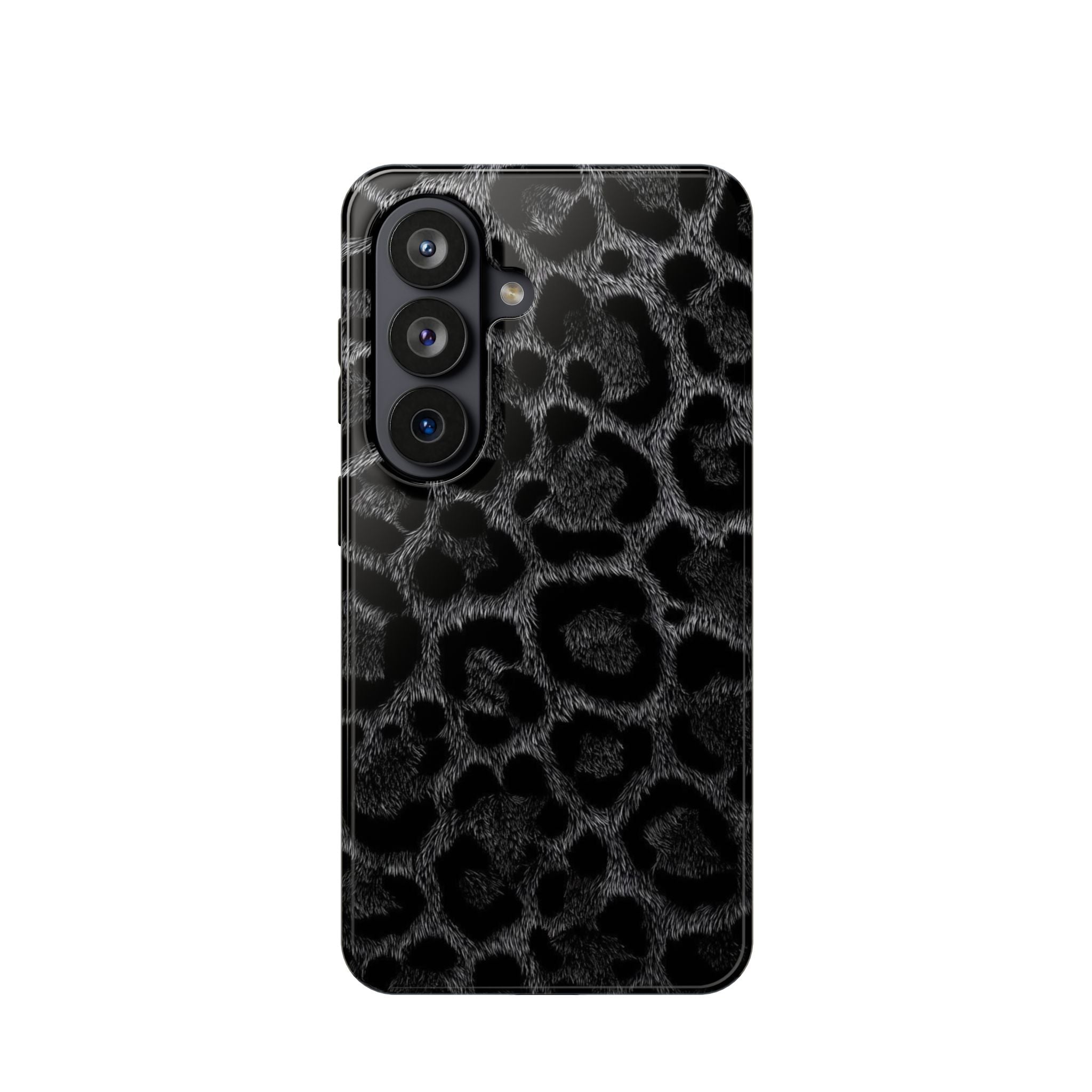 Black Leopard Print Magnetic Impact-Resistant Phone Case