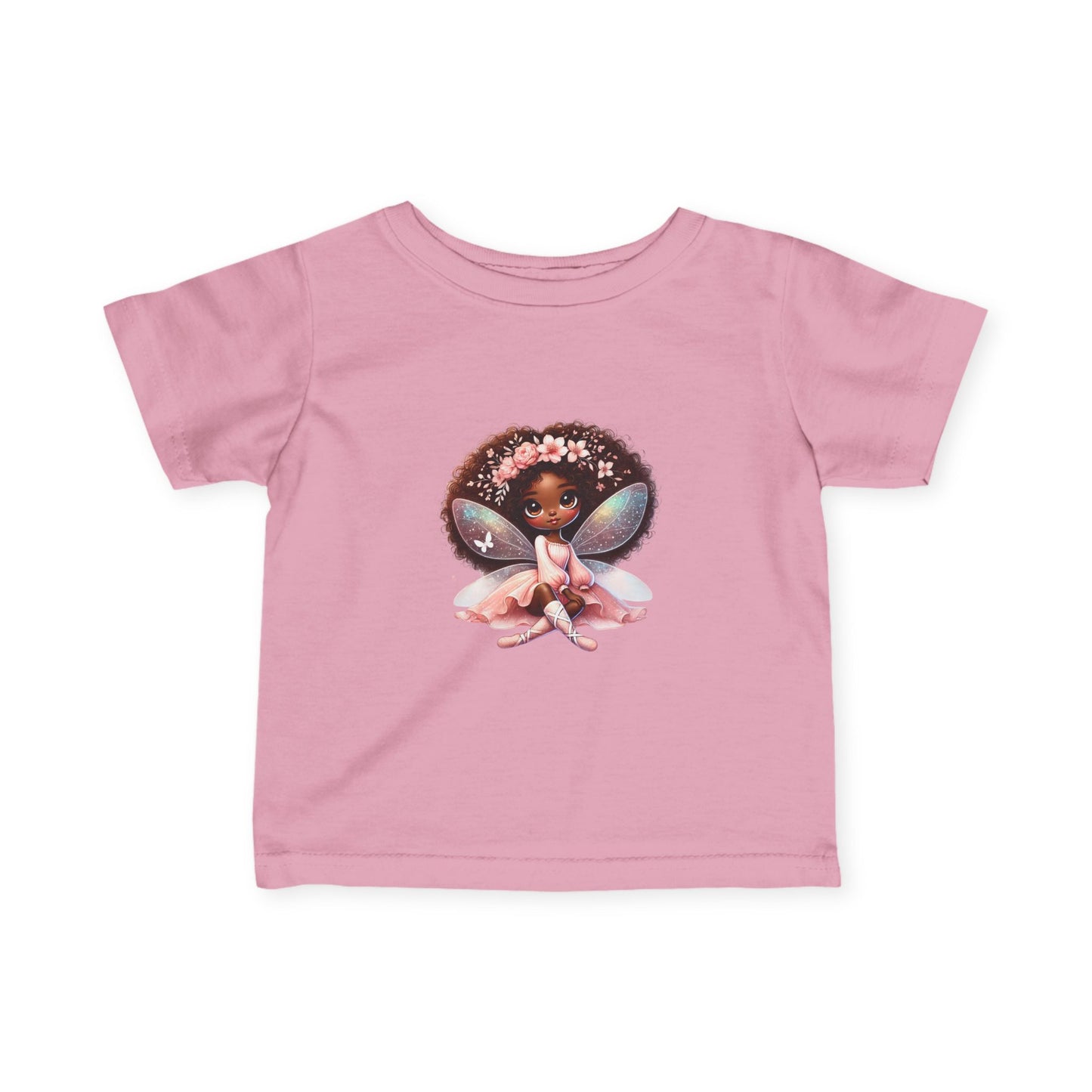 Afro Fairy Ballerina Infant Tee | Whimsical Princess Graphic Shirt
