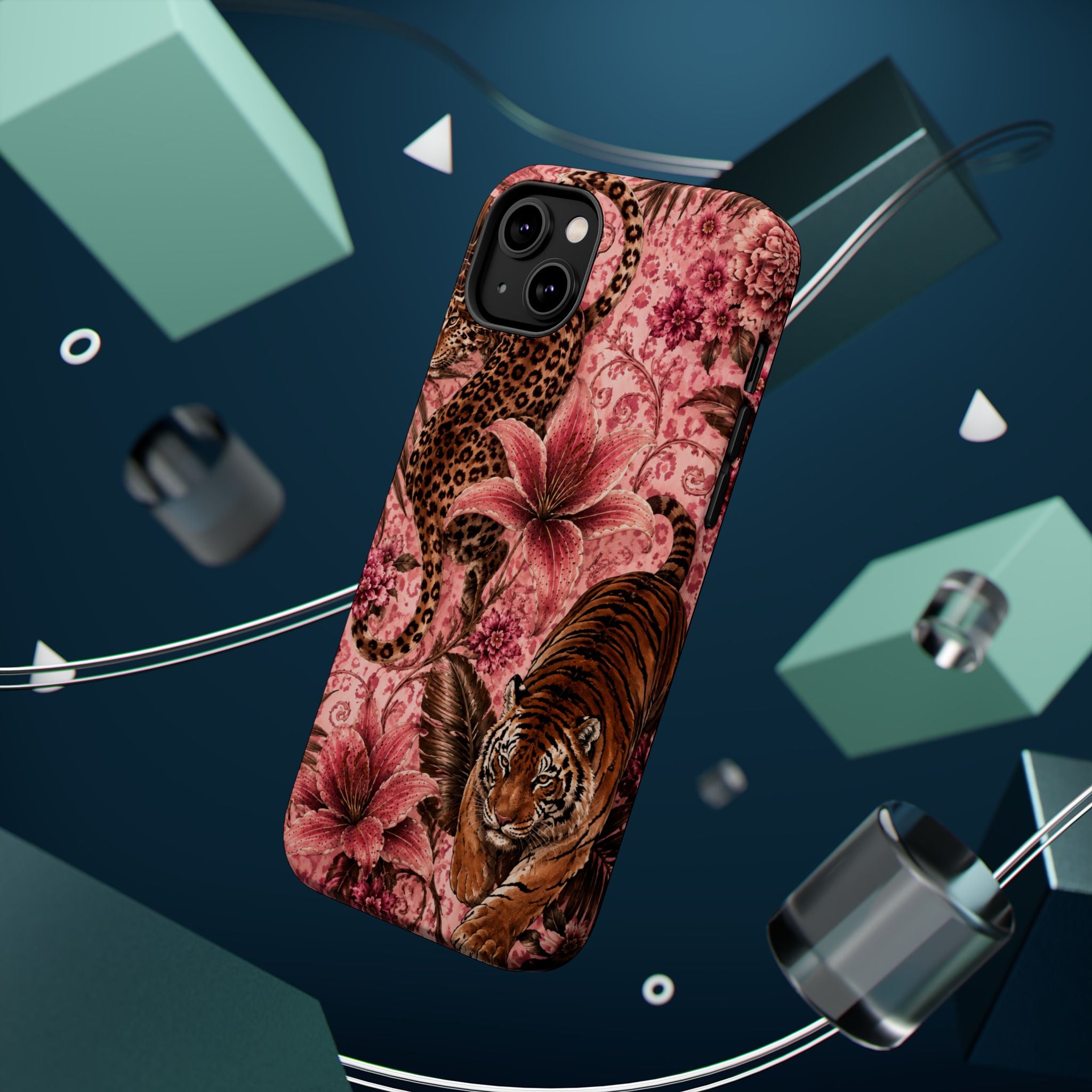 Floral Tiger Magnetic Phone Case — Impact-Resistant Stylish Protection