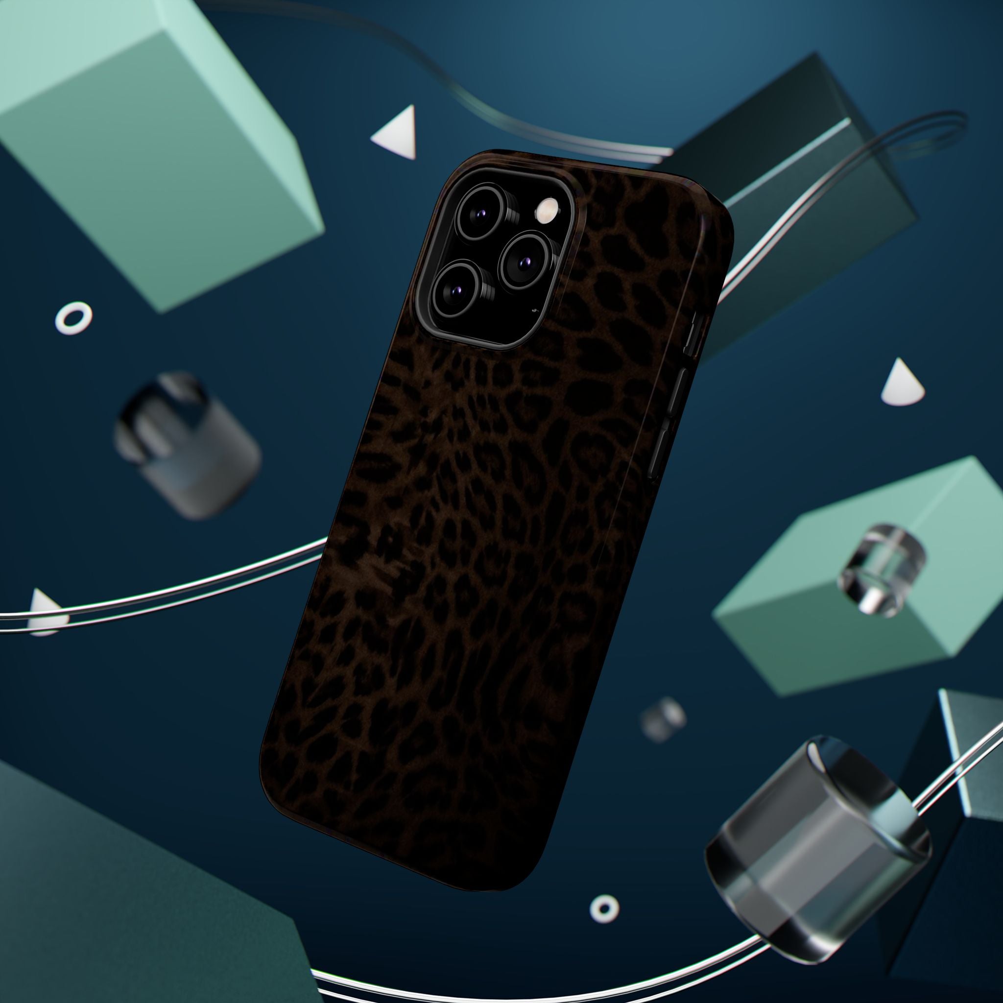 Leopard Print Magnetic Impact Phone Case — Shockproof Magnetic iPhone Cover