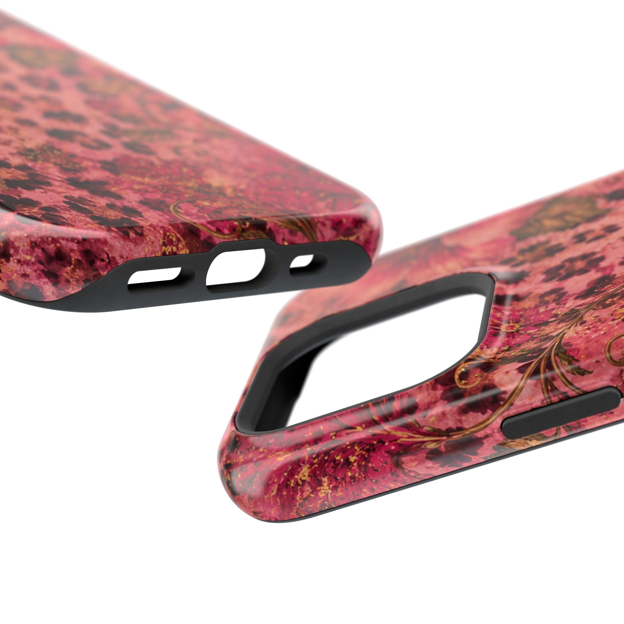 Floral Vintage Rose Magnetic Impact-Resistant Phone Case
