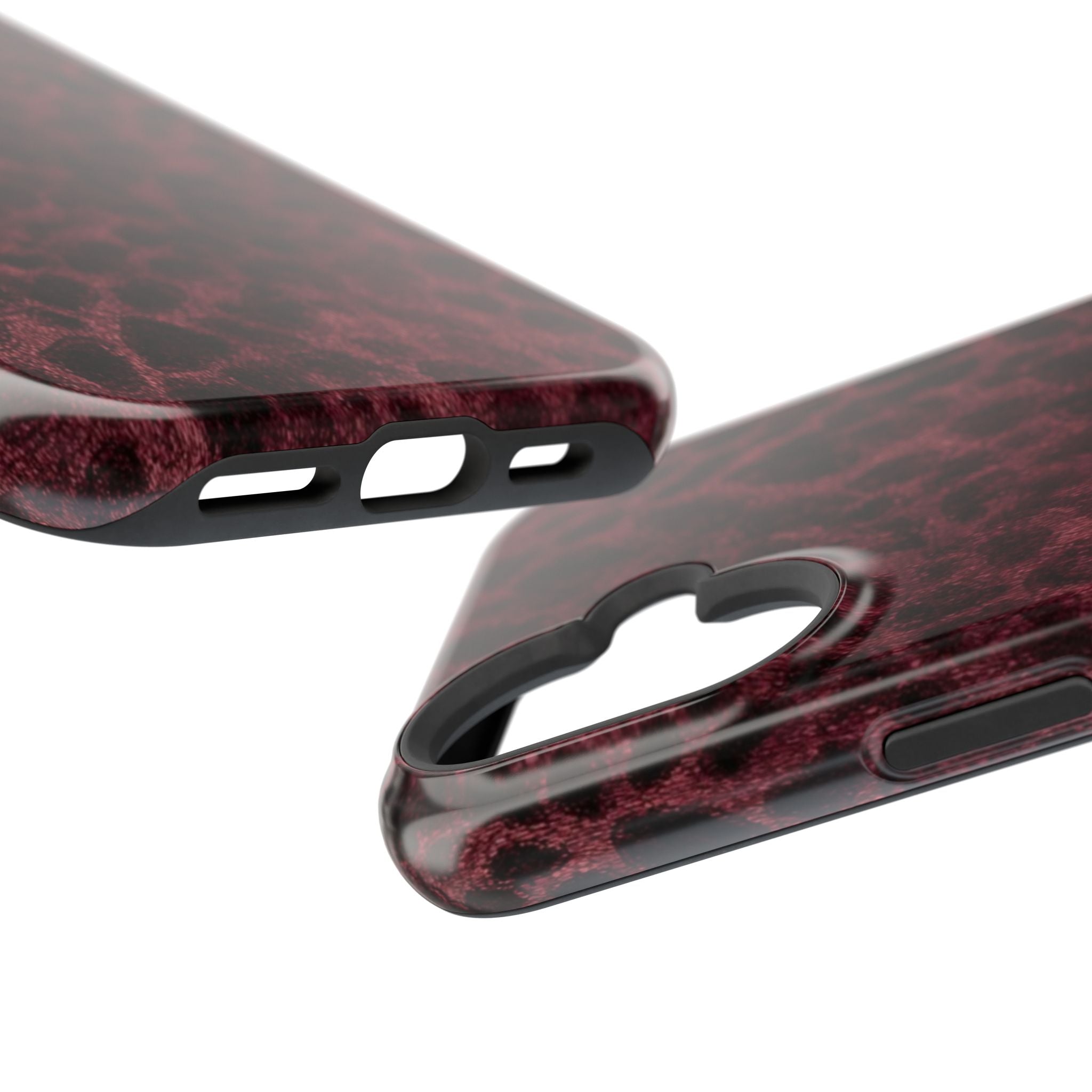 Burgundy Leopard Magnetic Phone Case | MagSafe Compatible Shockproof Protective Cover