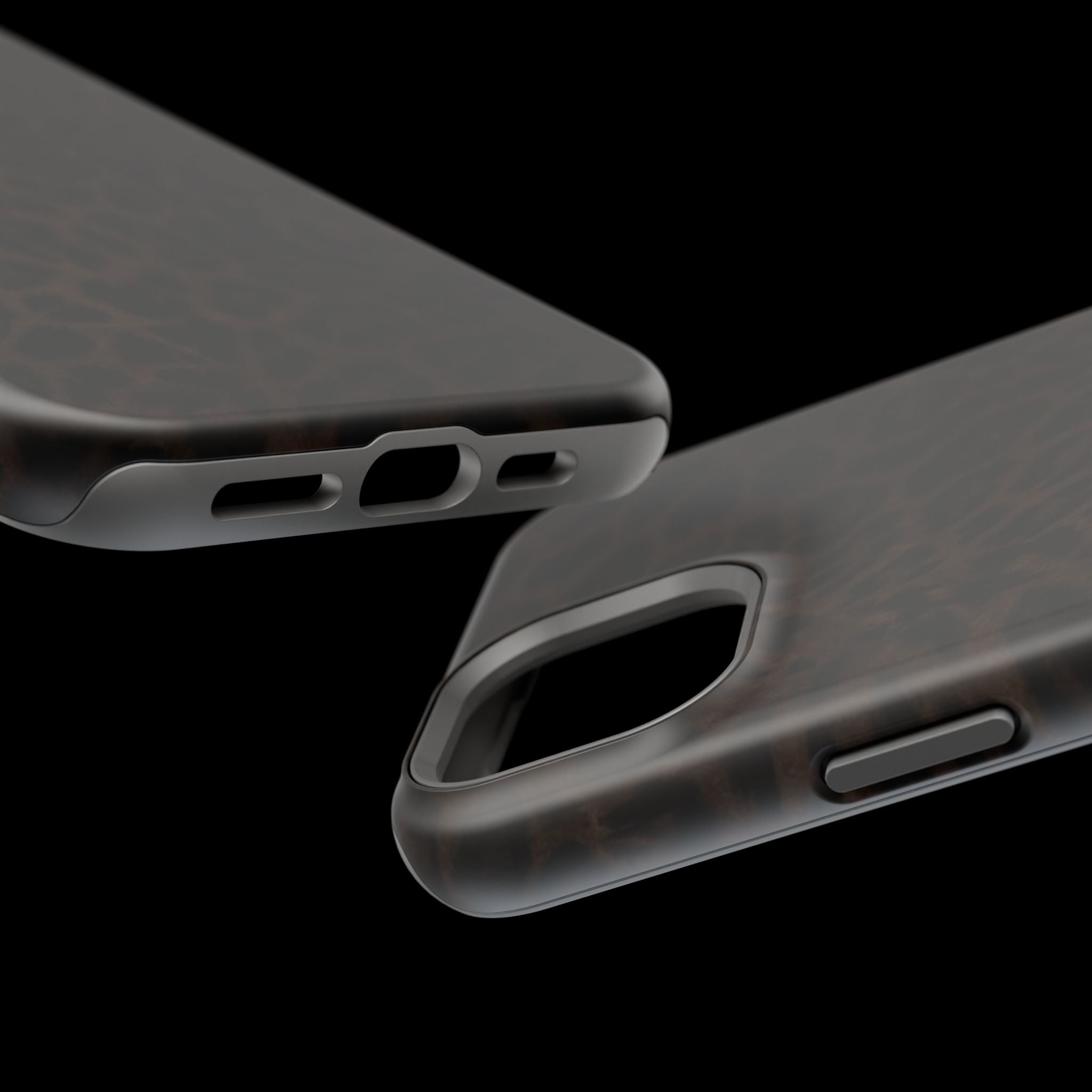 Brown Leopard Print MagSafe Phone Case | Shockproof Magnetic Protective Cover for iPhone
