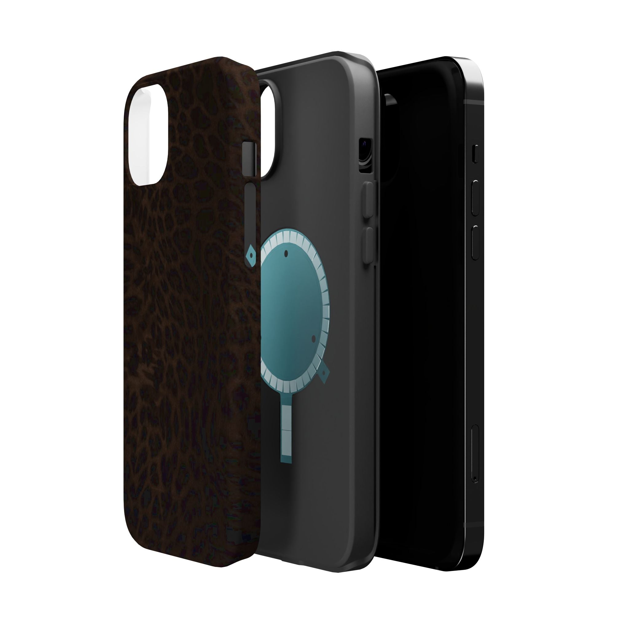 Leopard Print Magnetic Impact Phone Case — Shockproof Magnetic iPhone Cover