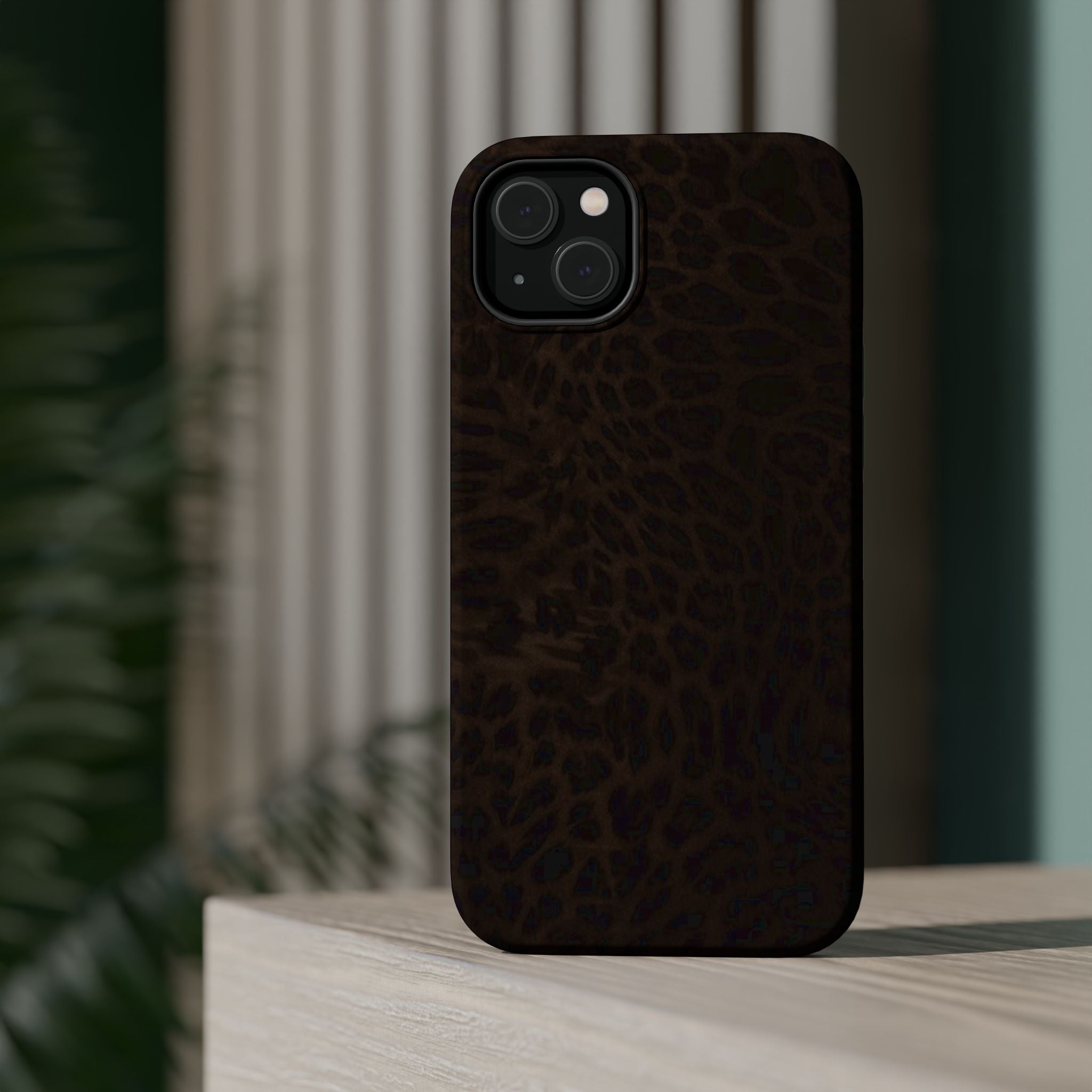 Leopard Print Magnetic Impact Phone Case — Shockproof Magnetic iPhone Cover