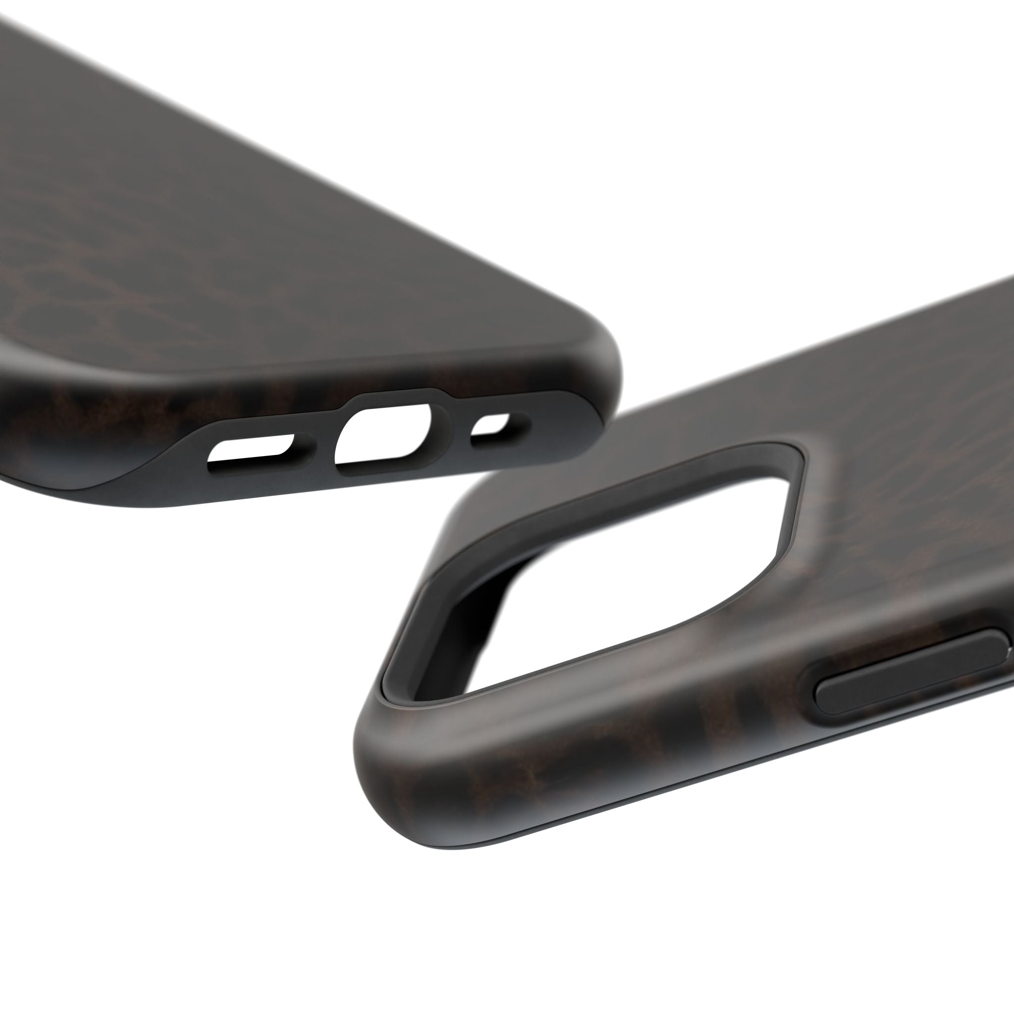 Brown Leopard Print MagSafe Phone Case | Shockproof Magnetic Protective Cover for iPhone