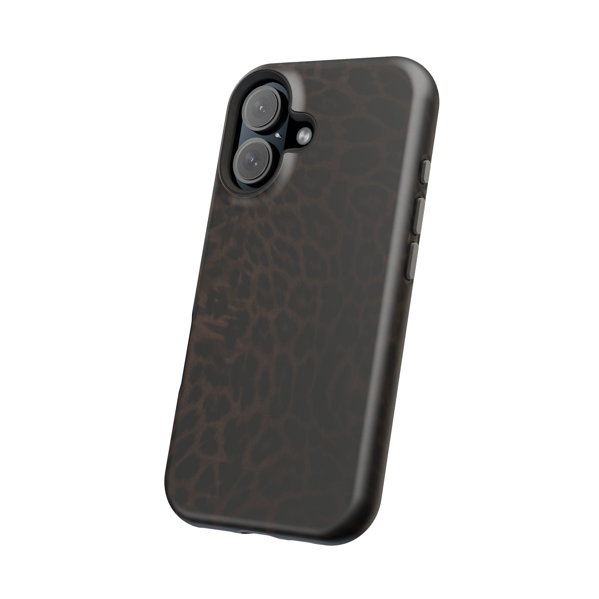 Brown Leopard Print MagSafe Phone Case | Shockproof Magnetic Protective Cover for iPhone