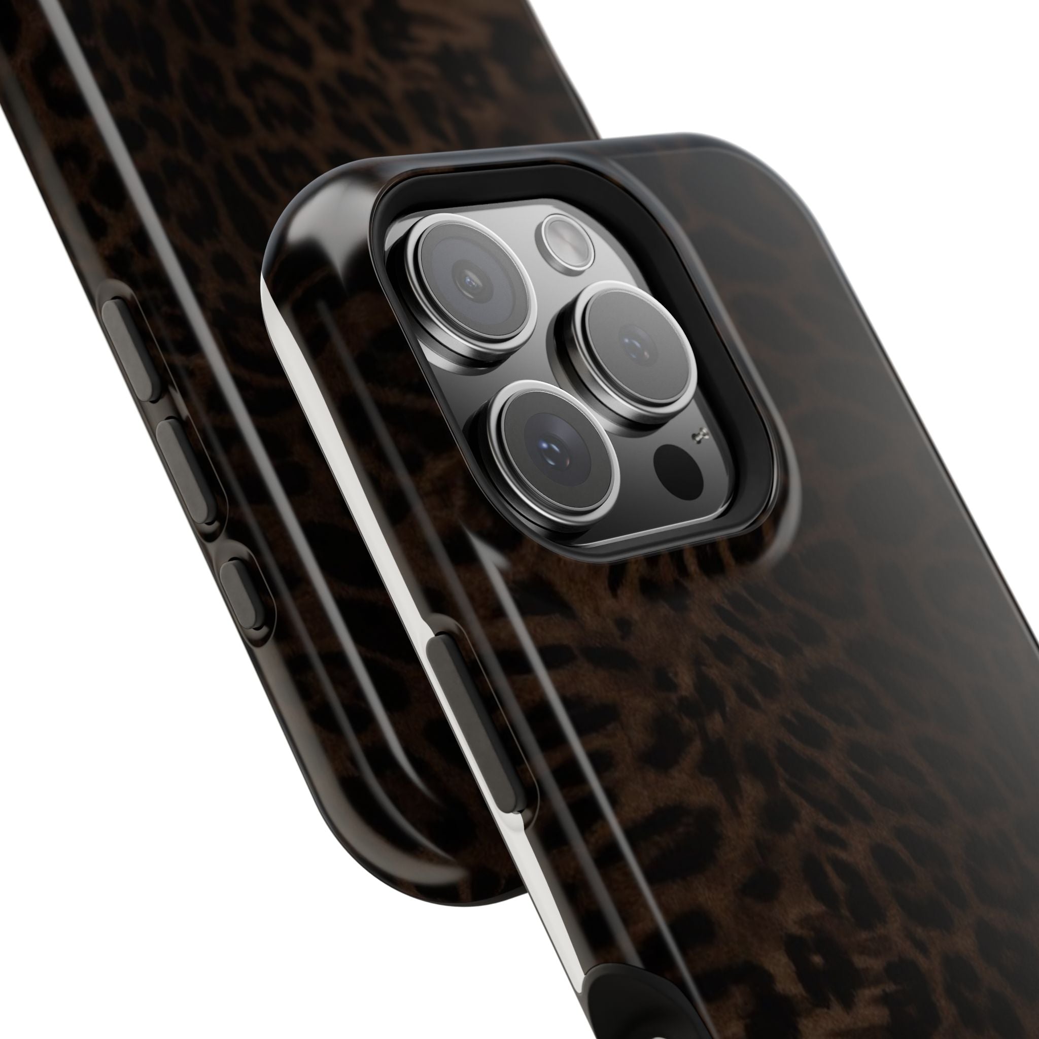 Leopard Print Magnetic Impact Phone Case — Shockproof Magnetic iPhone Cover