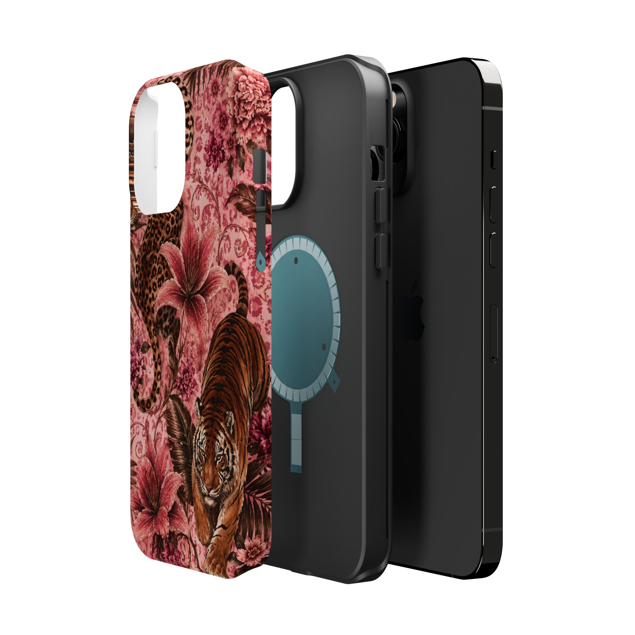 Floral Tiger Magnetic Phone Case — Impact-Resistant Stylish Protection
