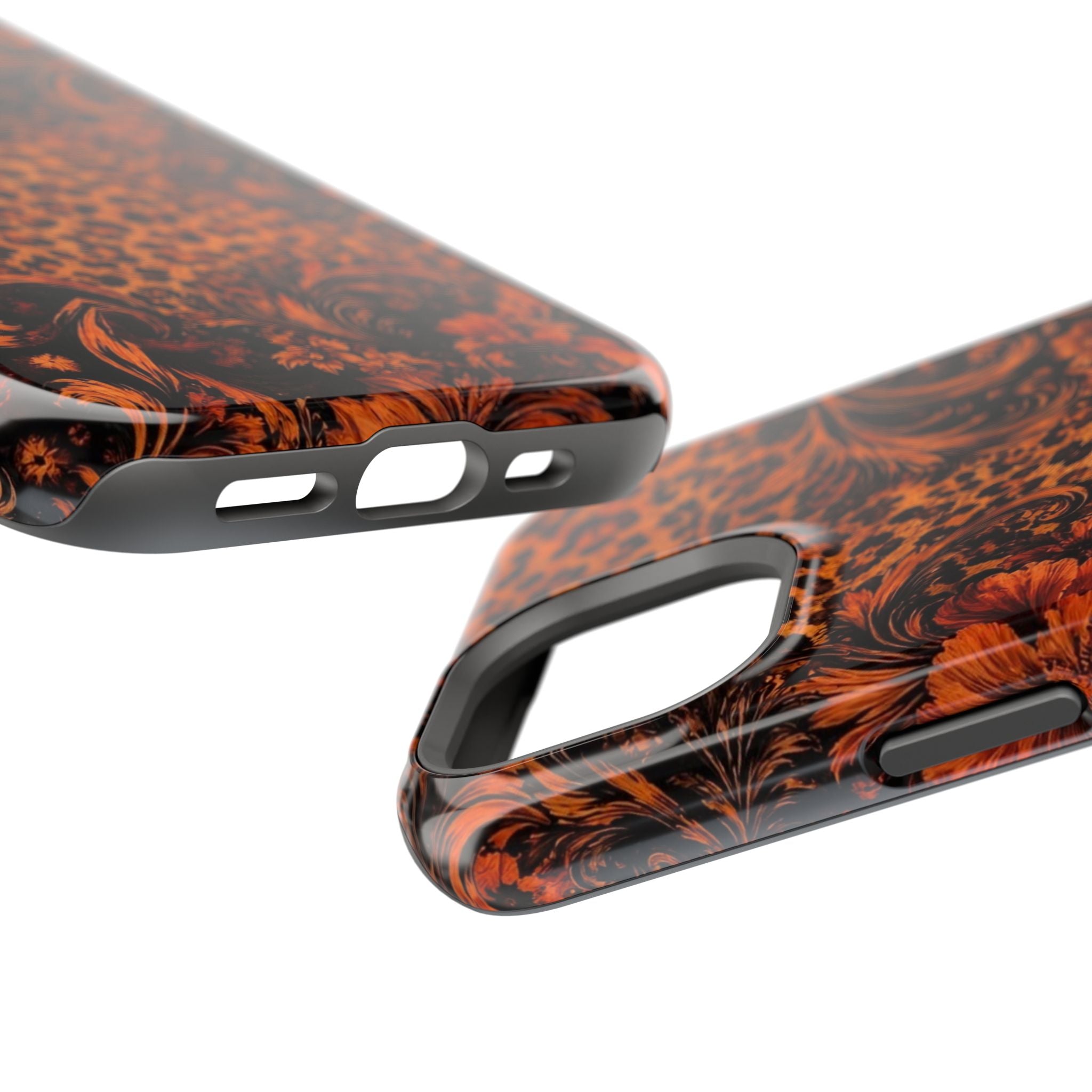 Leopard Baroque Magnetic Phone Case | MagSafe Compatible Shockproof Protective Cover