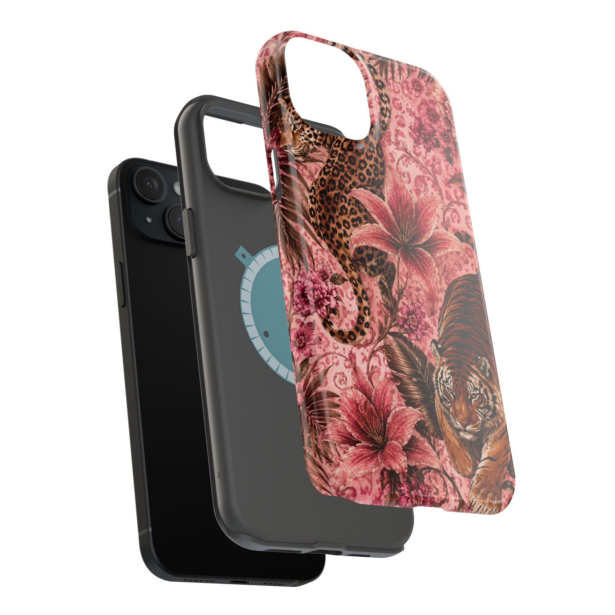 Floral Tiger Magnetic Phone Case — Impact-Resistant Stylish Protection