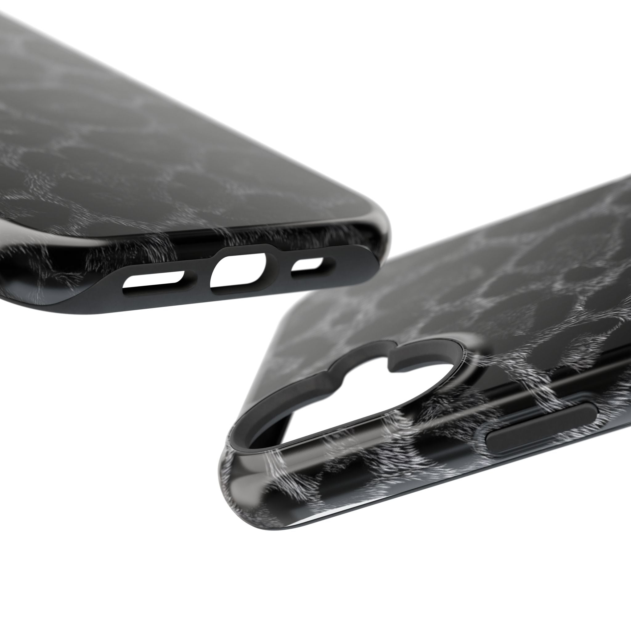 Black Leopard Print Magnetic Impact-Resistant Phone Case