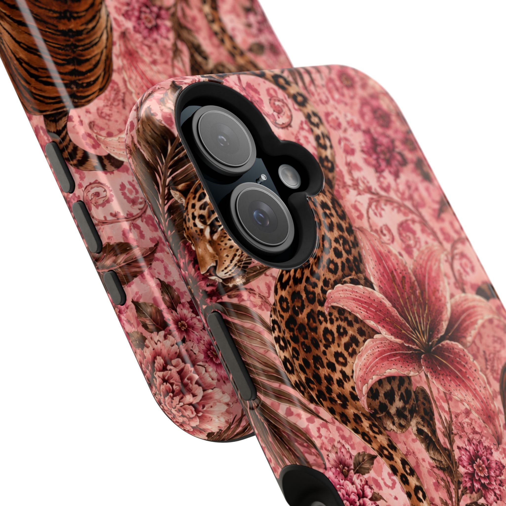 Floral Tiger Magnetic Phone Case — Impact-Resistant Stylish Protection