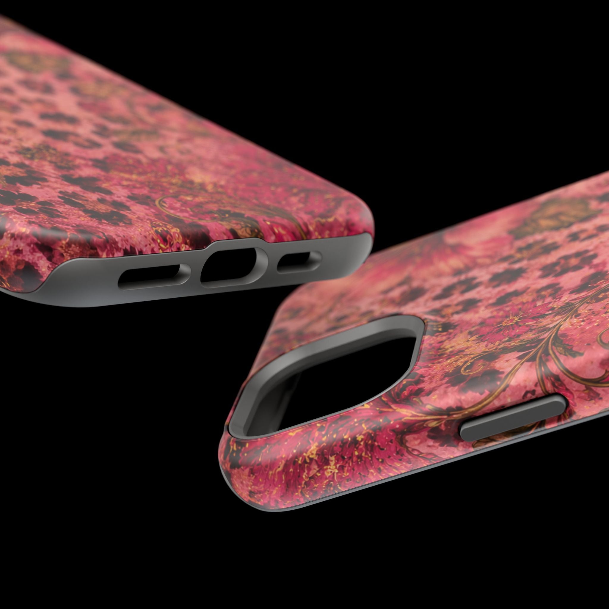 Floral Vintage Rose Magnetic Impact-Resistant Phone Case