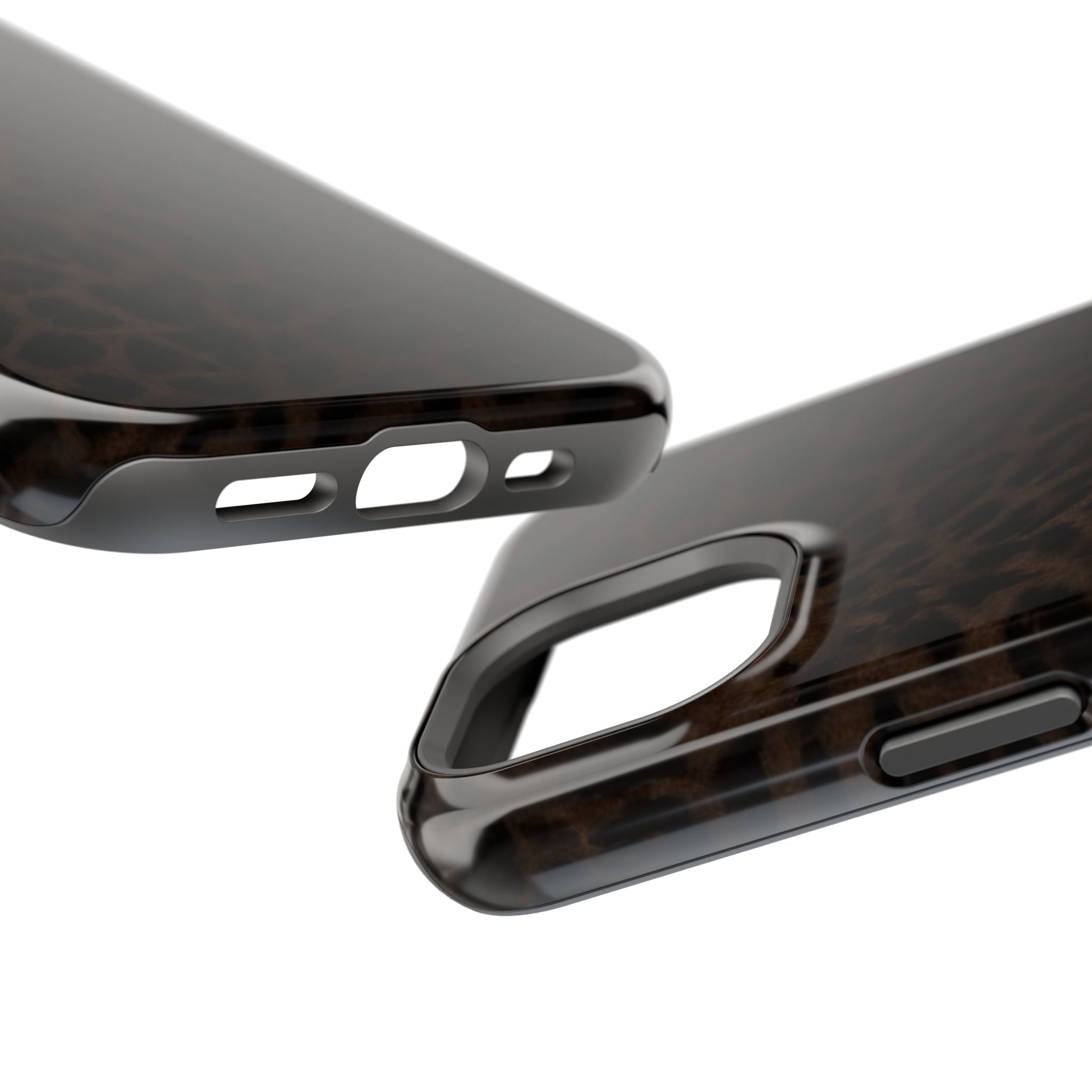 Brown Leopard Print MagSafe Phone Case | Shockproof Magnetic Protective Cover for iPhone