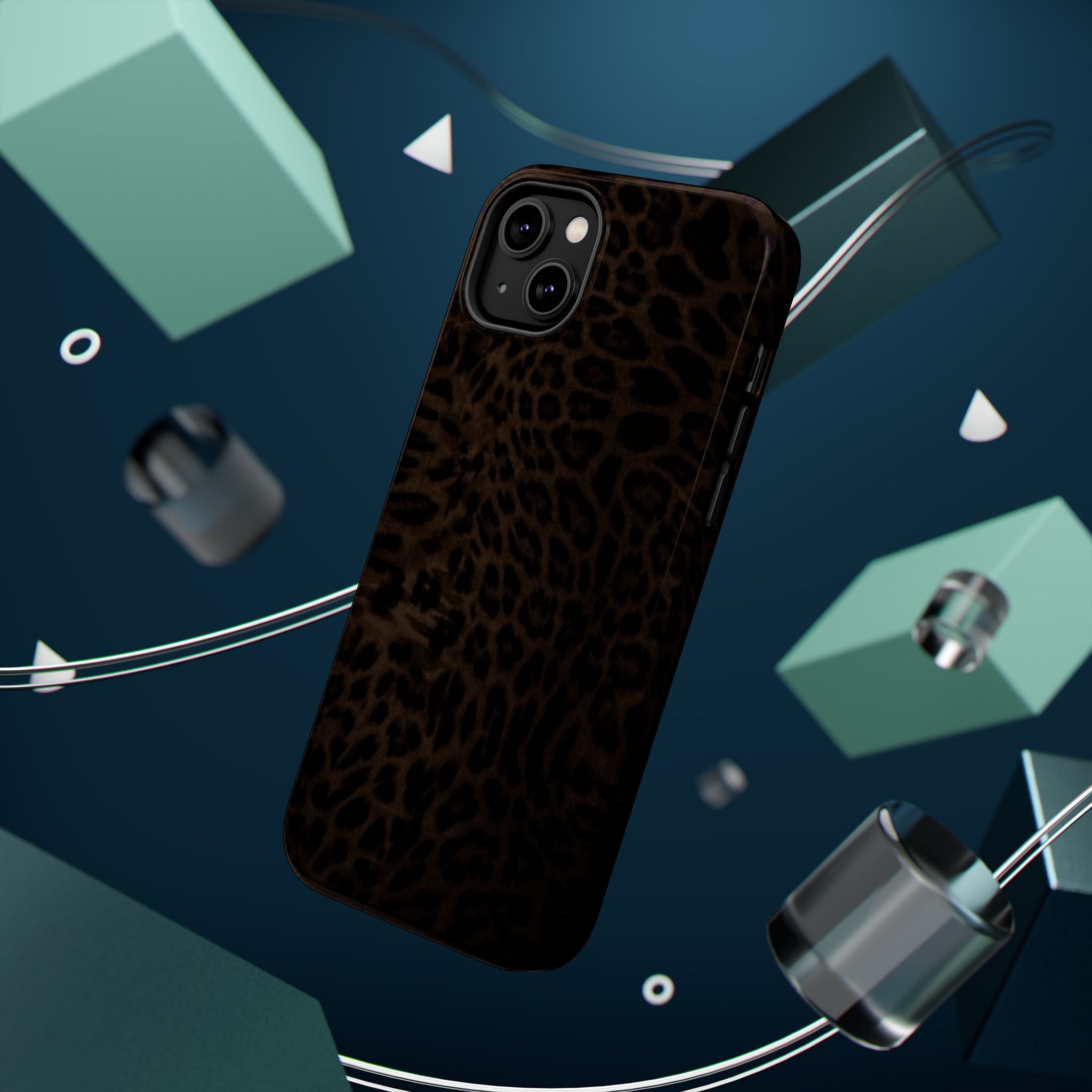 Leopard Print Magnetic Impact Phone Case — Shockproof Magnetic iPhone Cover
