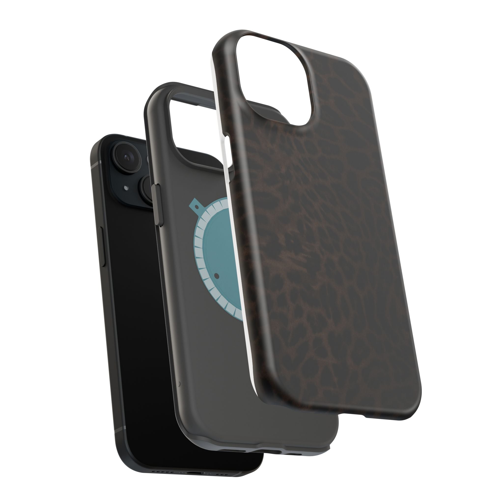 Leopard Print Magnetic Impact Phone Case — Shockproof Magnetic iPhone Cover