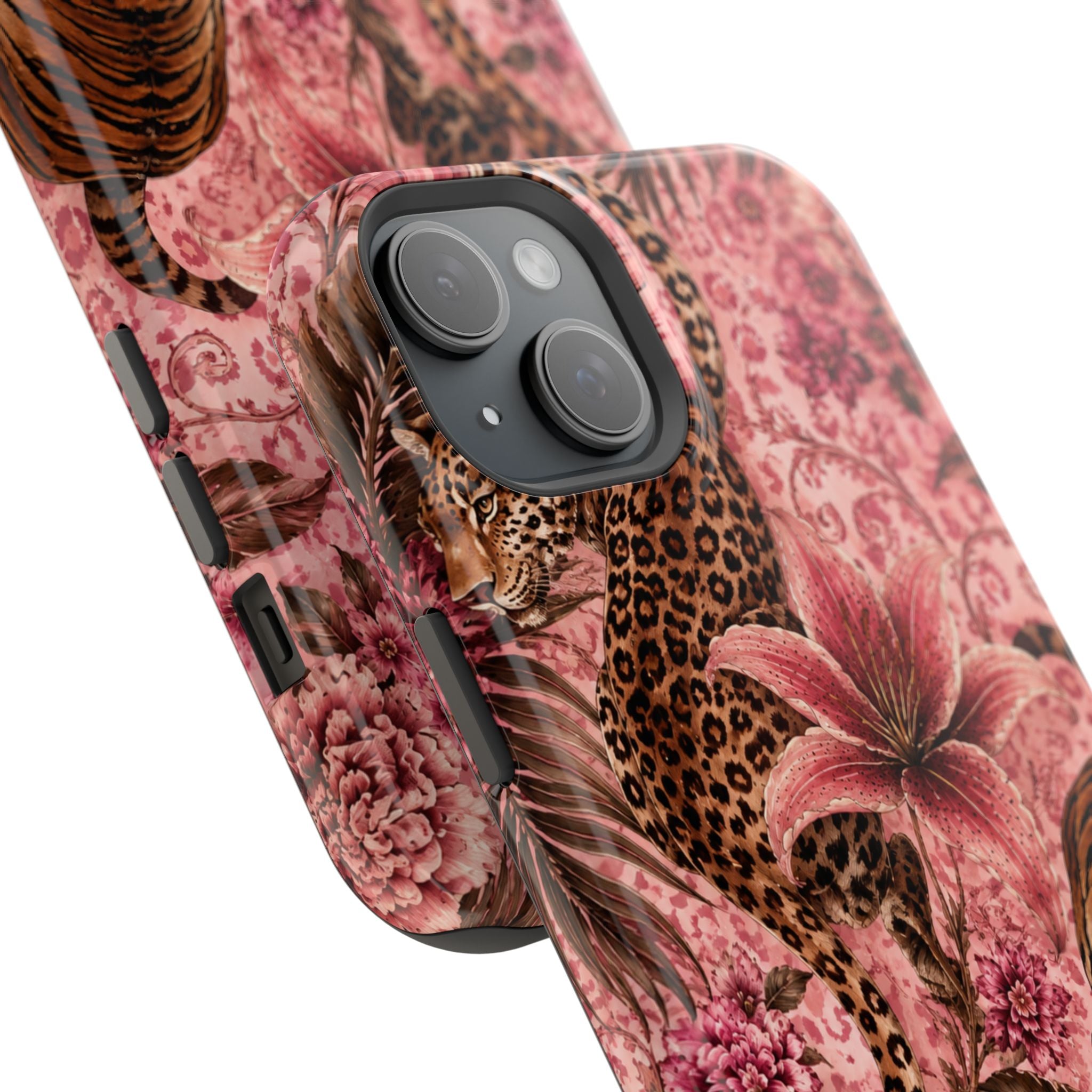 Floral Tiger Magnetic Phone Case — Impact-Resistant Stylish Protection