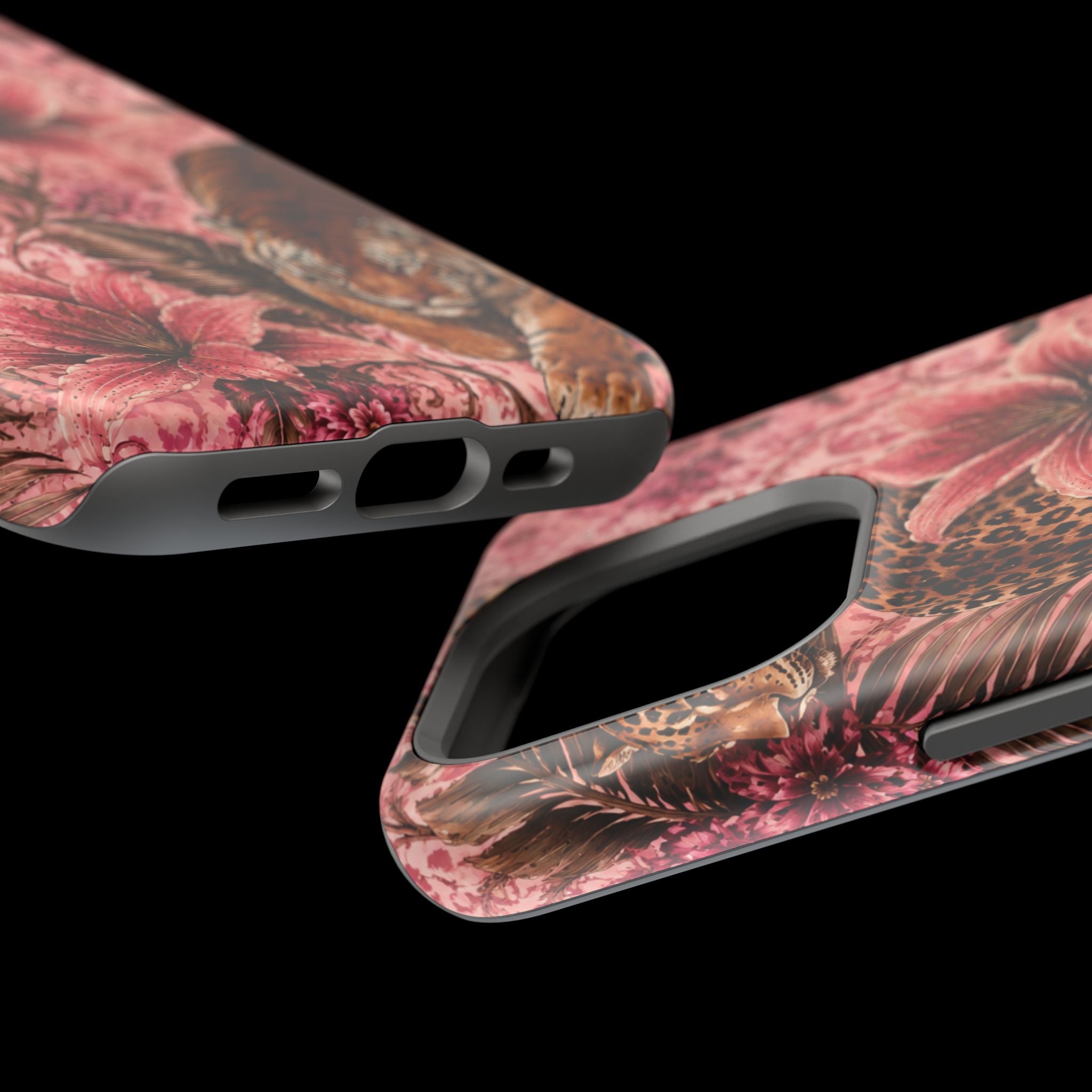 Floral Tiger Magnetic Phone Case — Impact-Resistant Stylish Protection