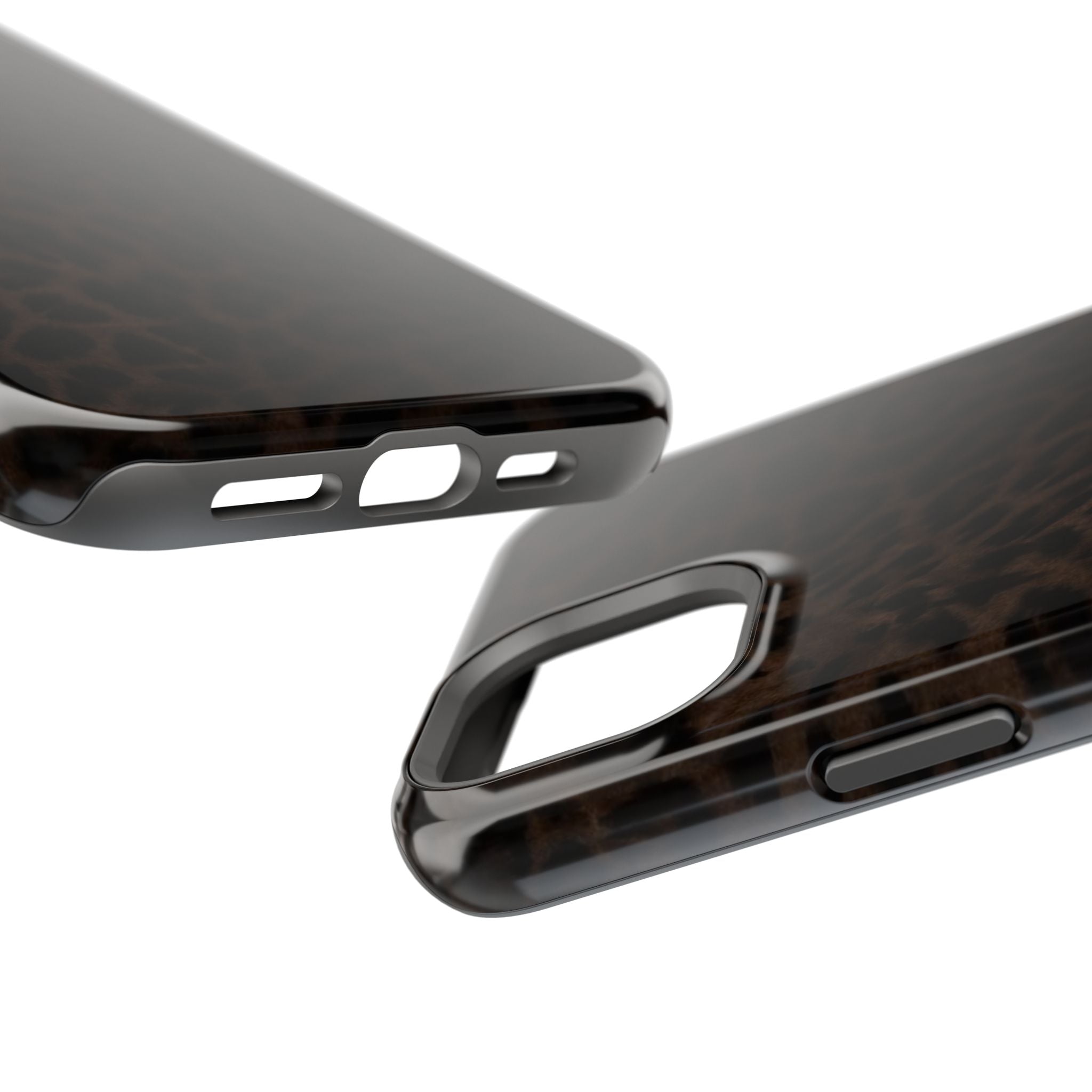 Brown Leopard Print MagSafe Phone Case | Shockproof Magnetic Protective Cover for iPhone