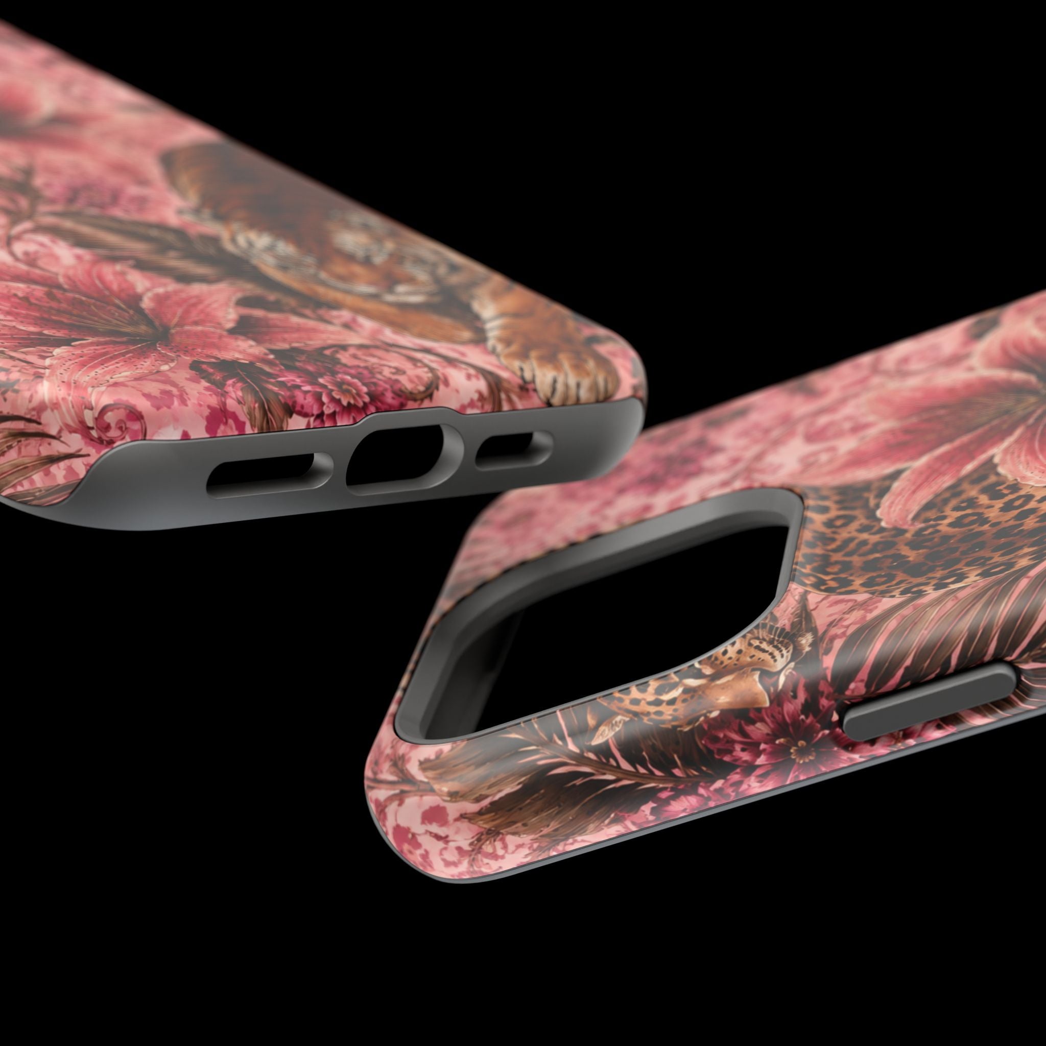 Floral Tiger Magnetic Phone Case — Impact-Resistant Stylish Protection