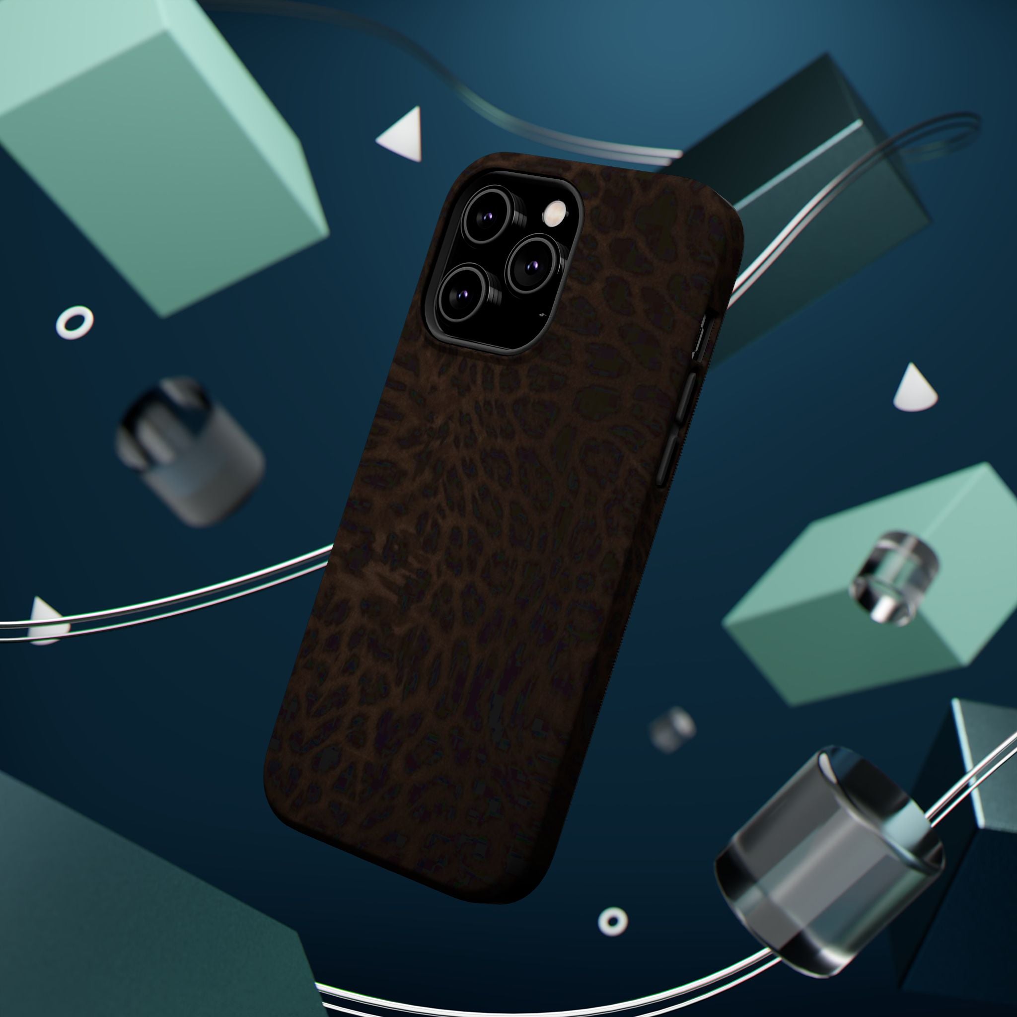 Leopard Print Magnetic Impact Phone Case — Shockproof Magnetic iPhone Cover
