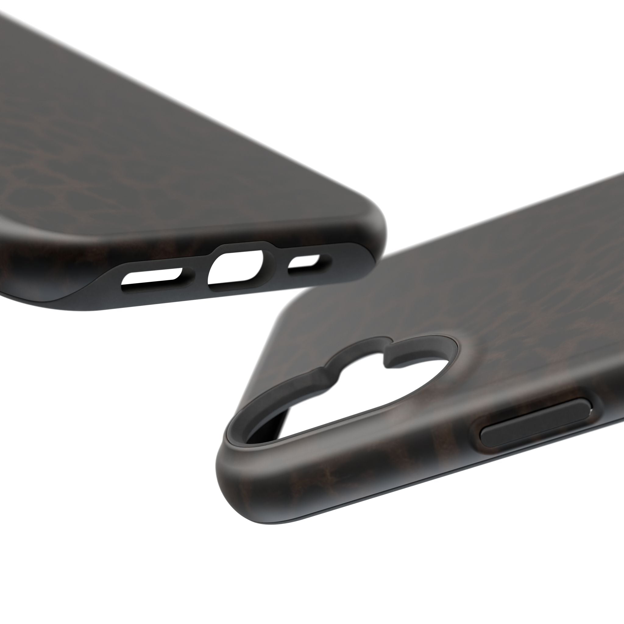 Brown Leopard Print MagSafe Phone Case | Shockproof Magnetic Protective Cover for iPhone