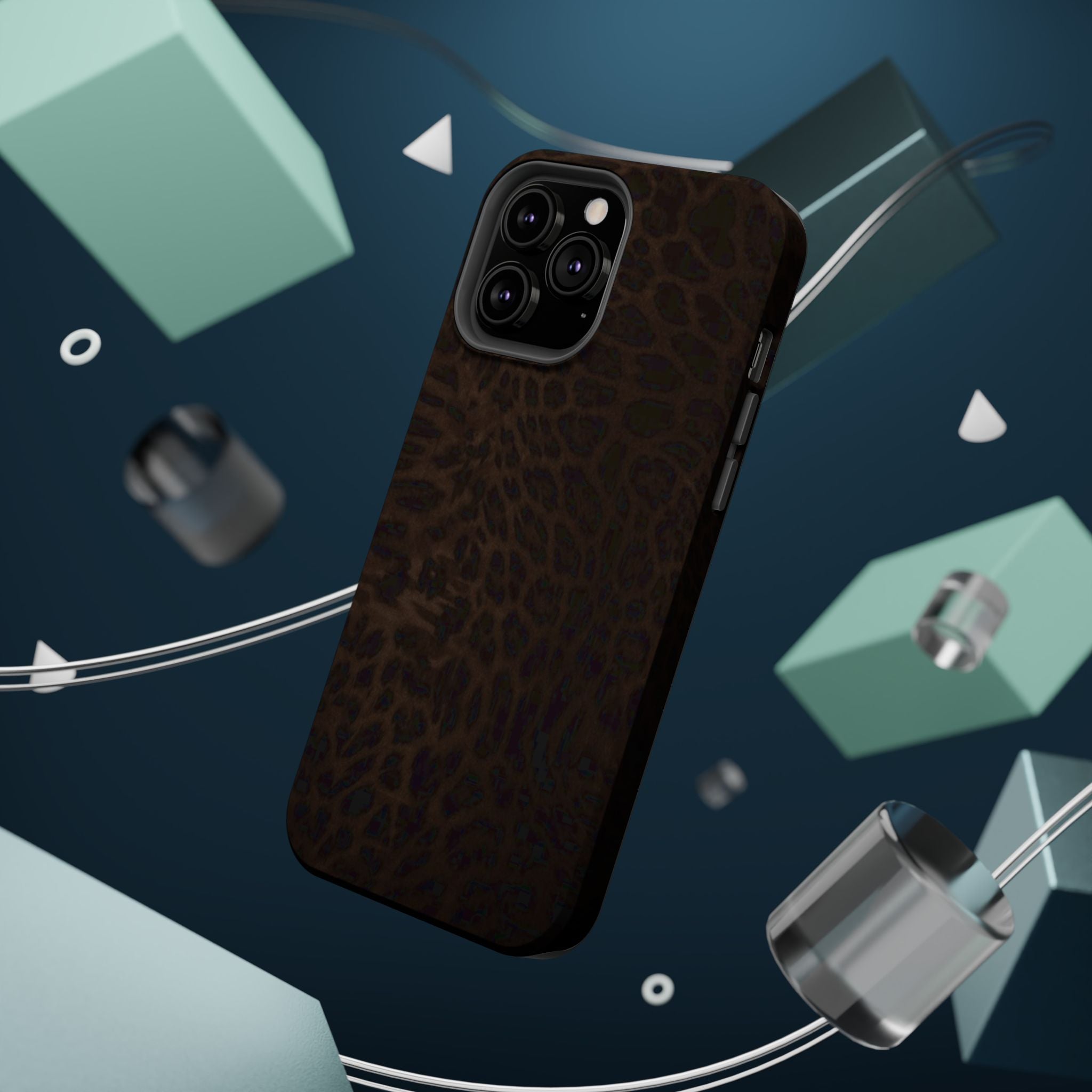 Leopard Print Magnetic Impact Phone Case — Shockproof Magnetic iPhone Cover