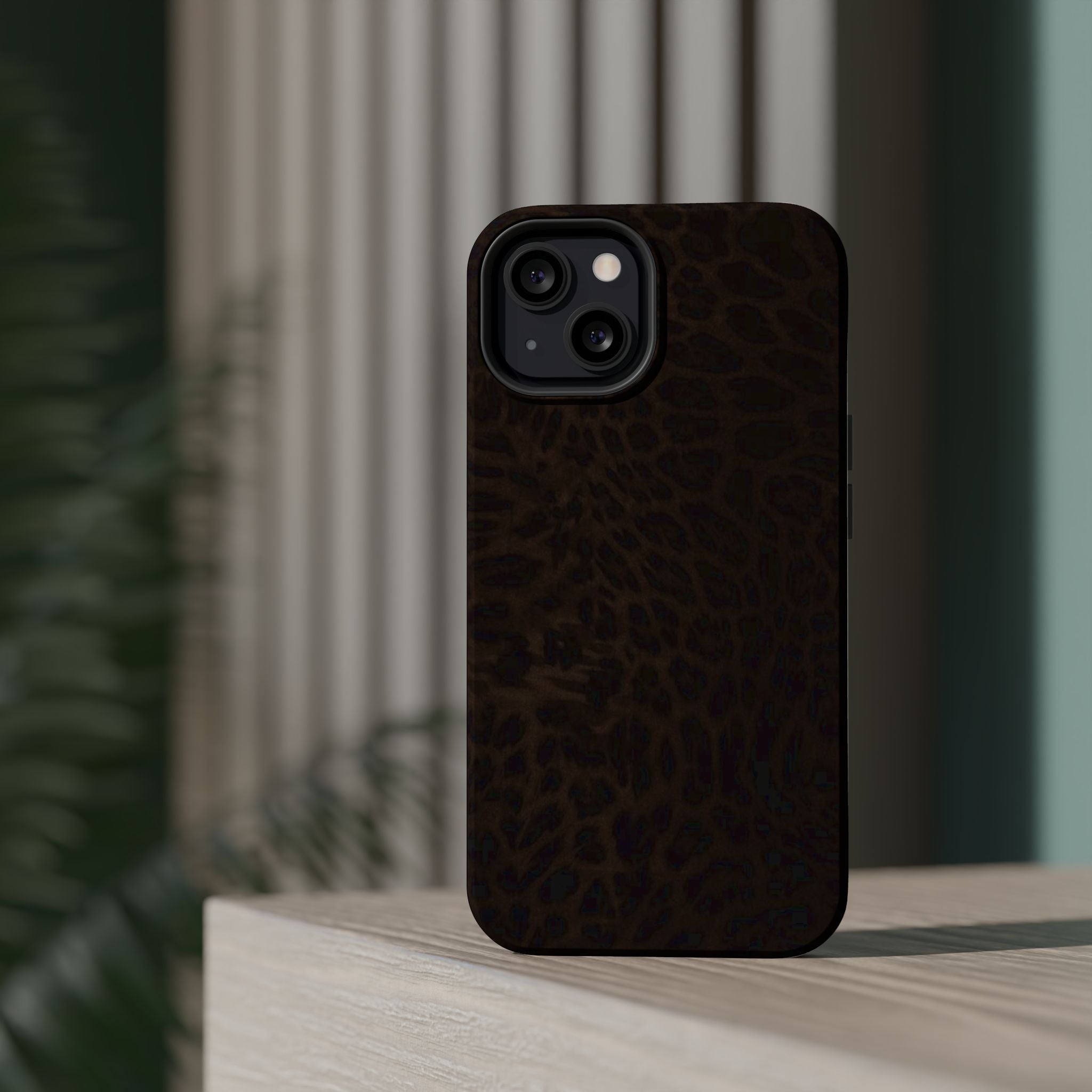 Leopard Print Magnetic Impact Phone Case — Shockproof Magnetic iPhone Cover